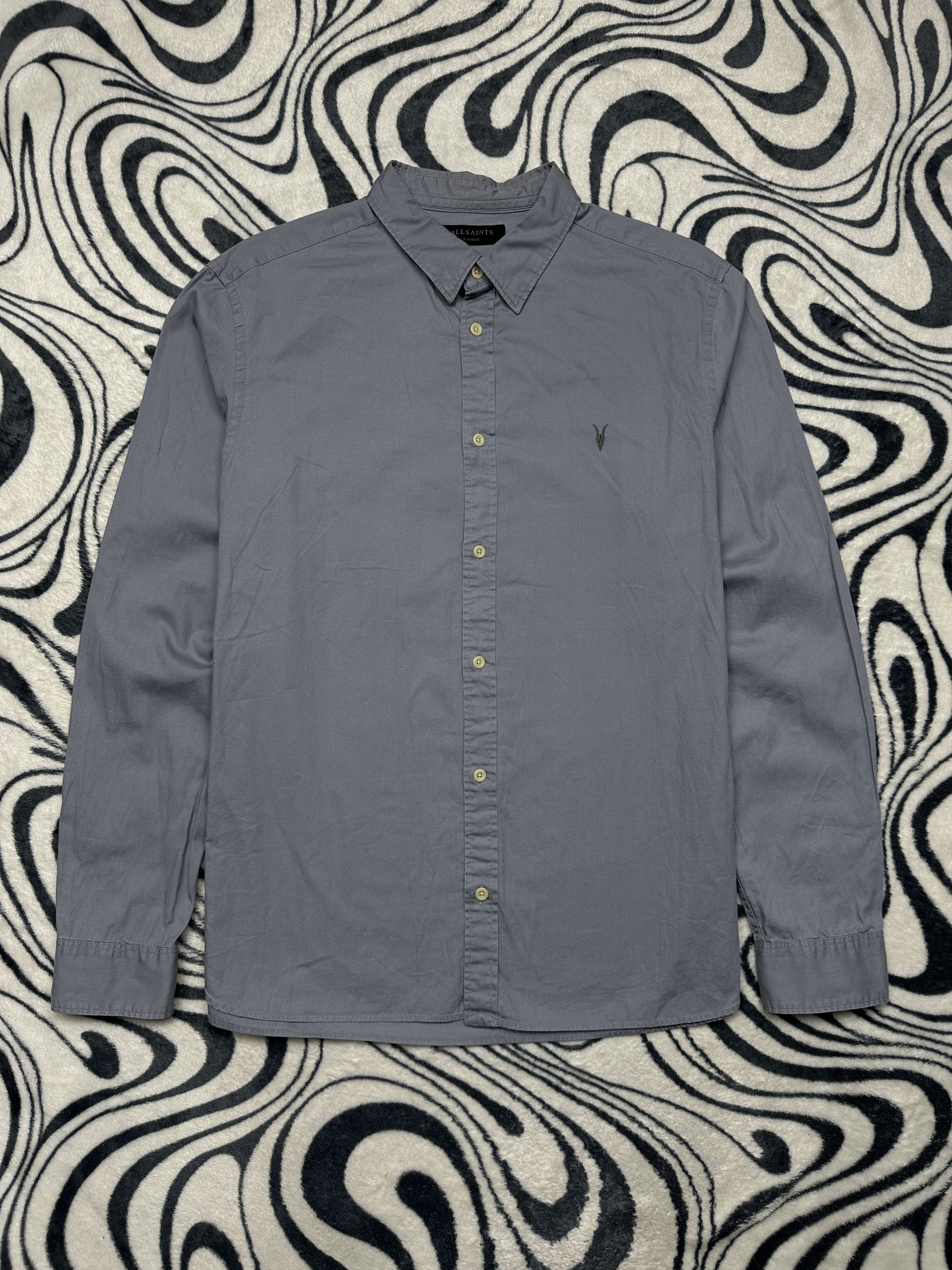 Allsaints AllSaints Mens Redondo Long Sleeve Shirt Size US XL / EU 56 / 4 - 1 Thumbnail