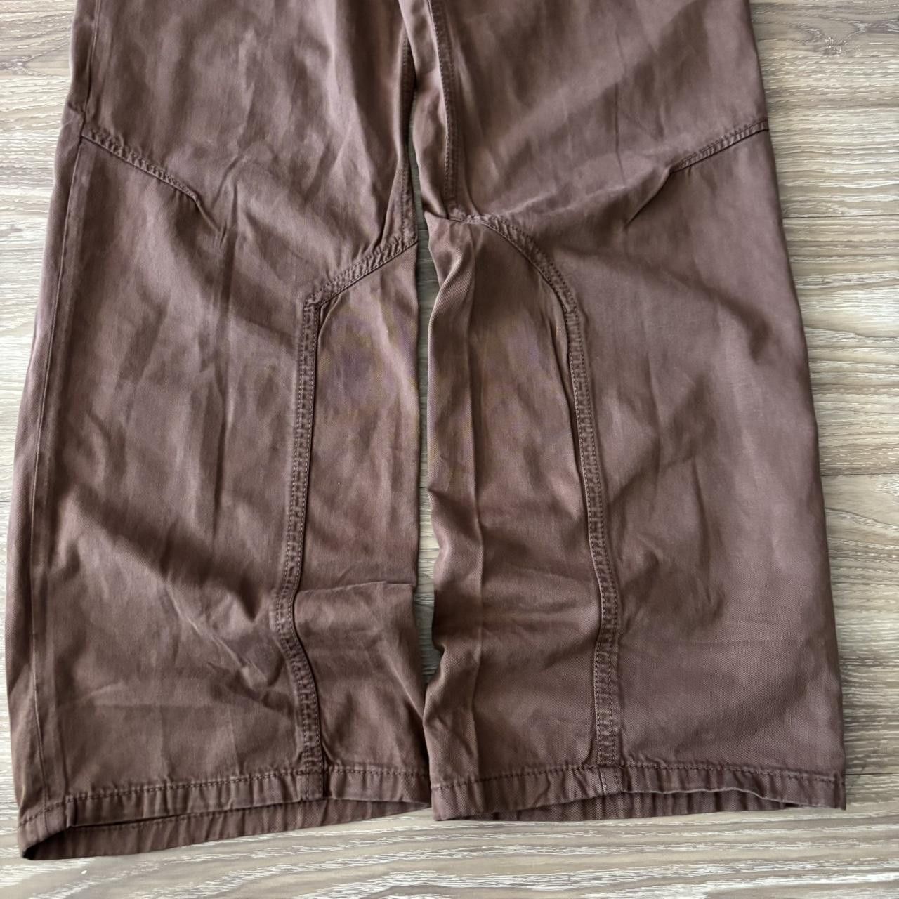 Japanese Brand Crazy Vintage Y2K/2000s Baggy Brown Skater Casual Pants! 36x31 Size US 36 / EU 52 - 6 Thumbnail