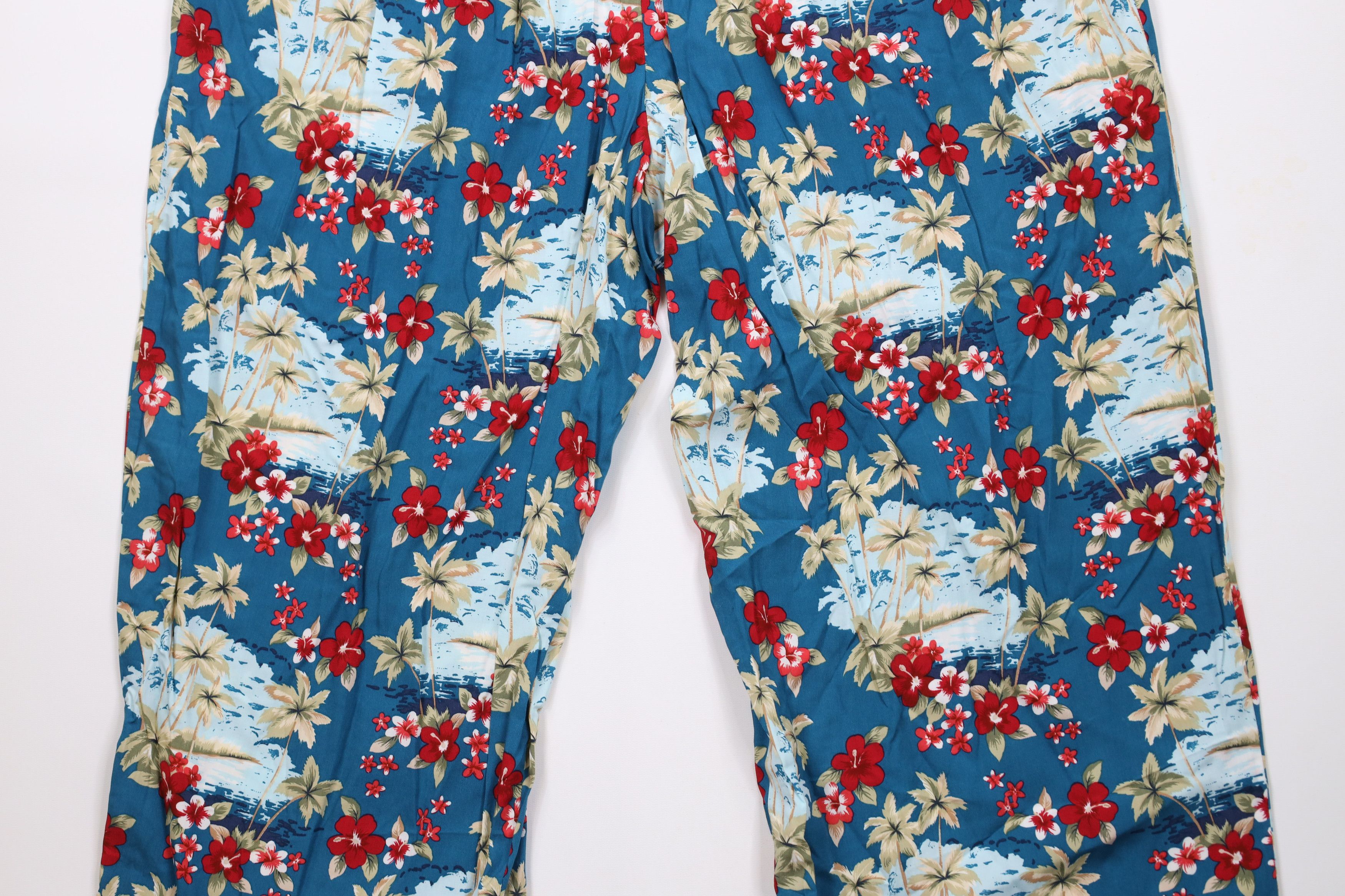 Vintage Vintage 90s Streetwear Beach Wide Leg Harem Pants Rayon Size 32" / US 10 / IT 46 - 10 Thumbnail