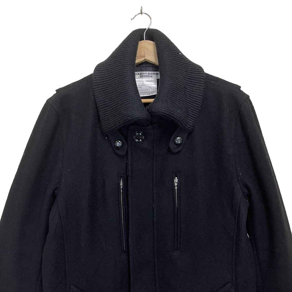 Beauty Beast × Designer × Katharine Hamnett London Katharine Hamnett London Zipper Wool Jacket Size US M / EU 48-50 / 2 - 4 Thumbnail