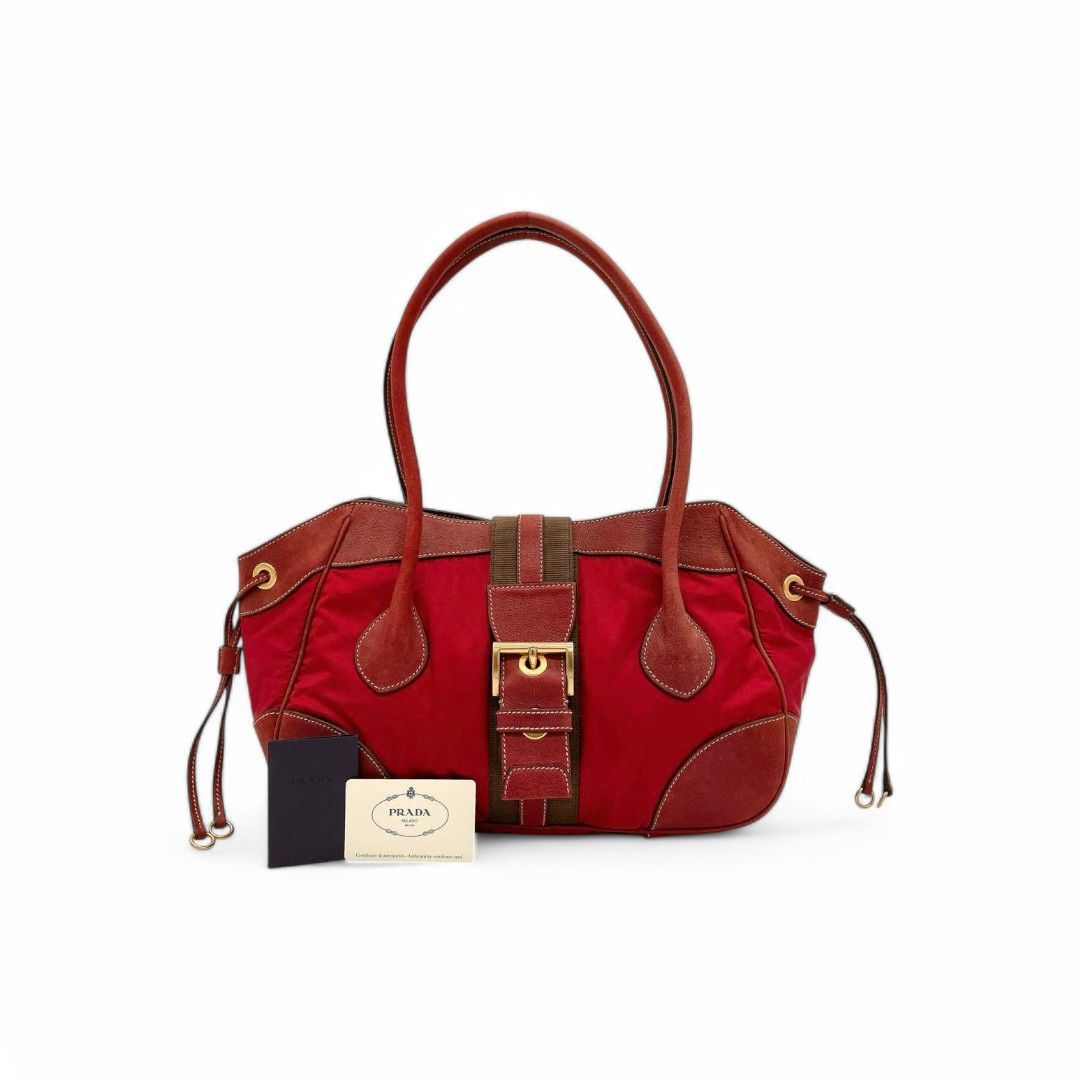 Prada Prada - Saffiano Handbag Shoulder Bag Leather Gold Hardware Size ONE SIZE - 1 Thumbnail