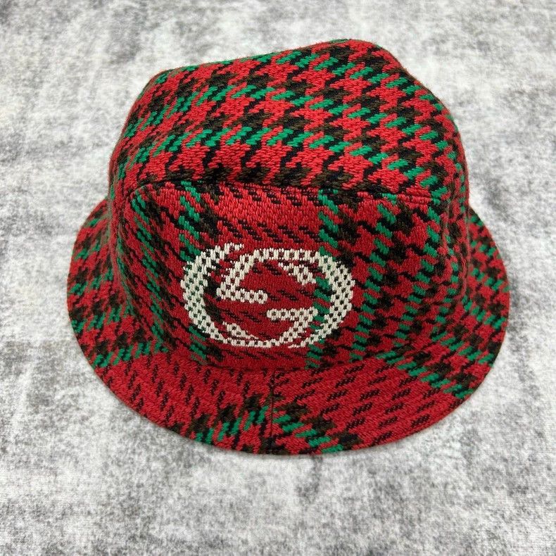 Gucci Gucci Wool knitting double G New Year's color-matched chec Size ONE SIZE - 1 Thumbnail