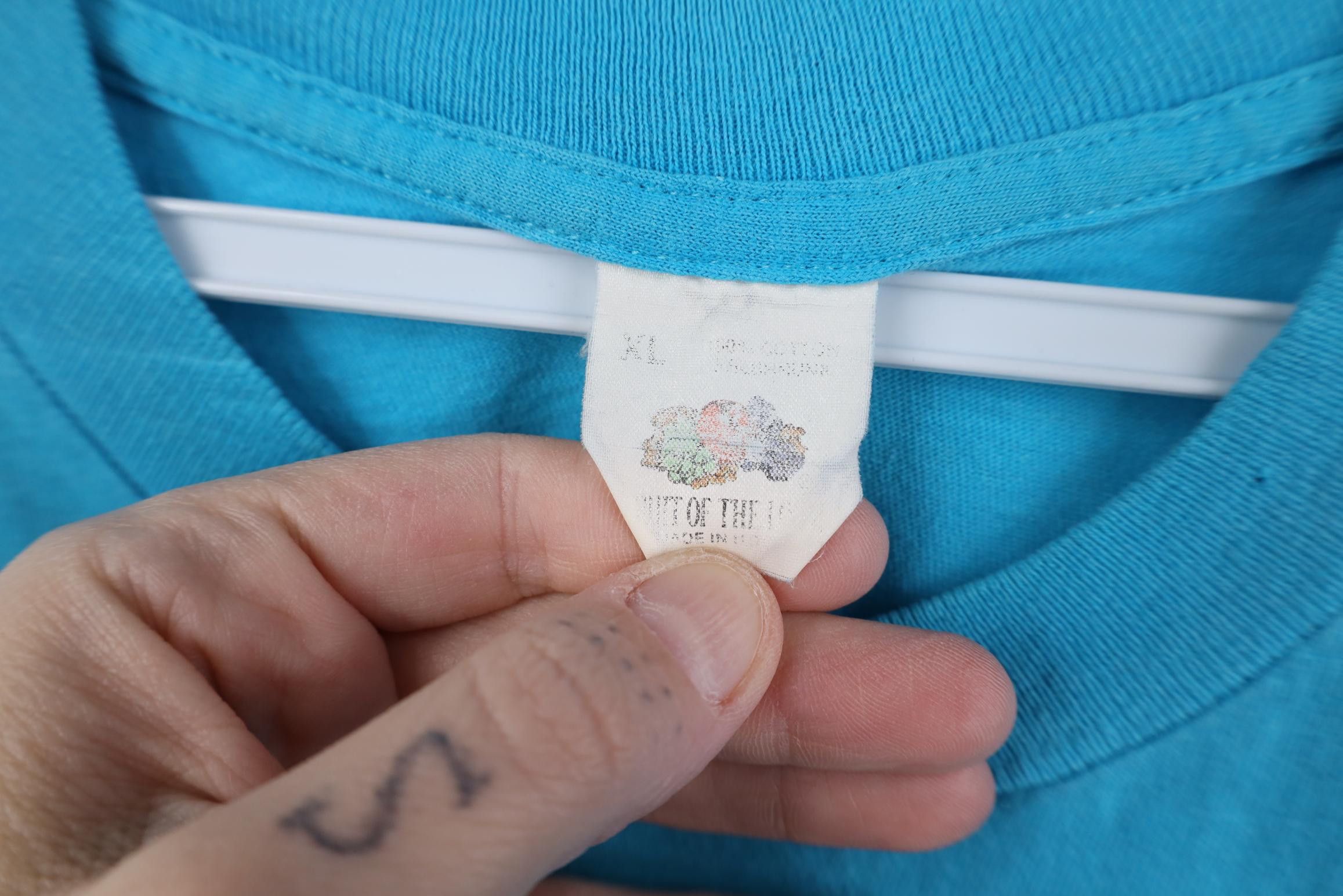 Vintage Vintage 90s Streetwear Blank Cotton Pocket T-Shirt Blue USA Size US XL / EU 56 / 4 - 10 Thumbnail