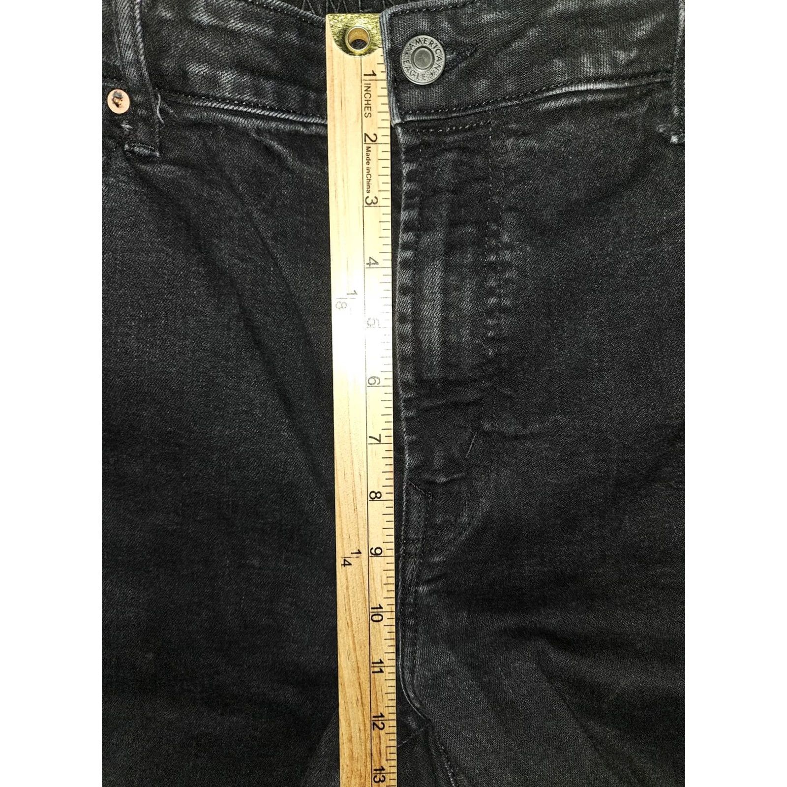 American Eagle Outfitters VINTAGE American Eagle Jeans Mens 40x32 Black Original Straight Airflex+ Denim Stretch Size US 40 / EU 56 - 5 Thumbnail
