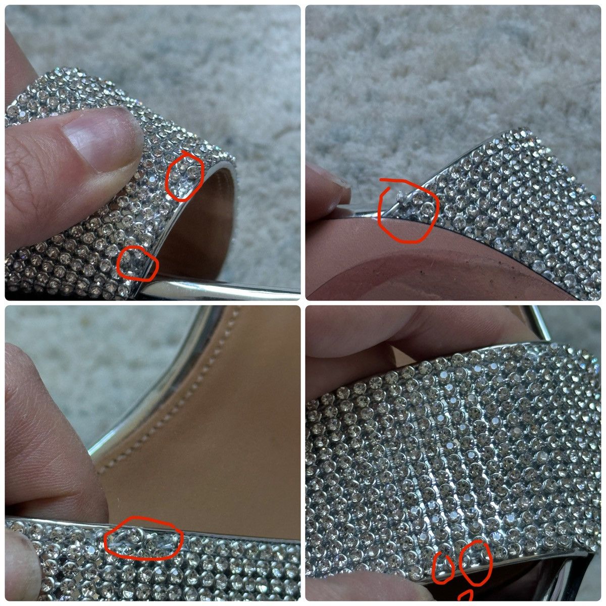 Aquazzura READ NEW Aquazzura Wonderland Crystal Embellished Heels Size US 9 / IT 39 - 9 Thumbnail