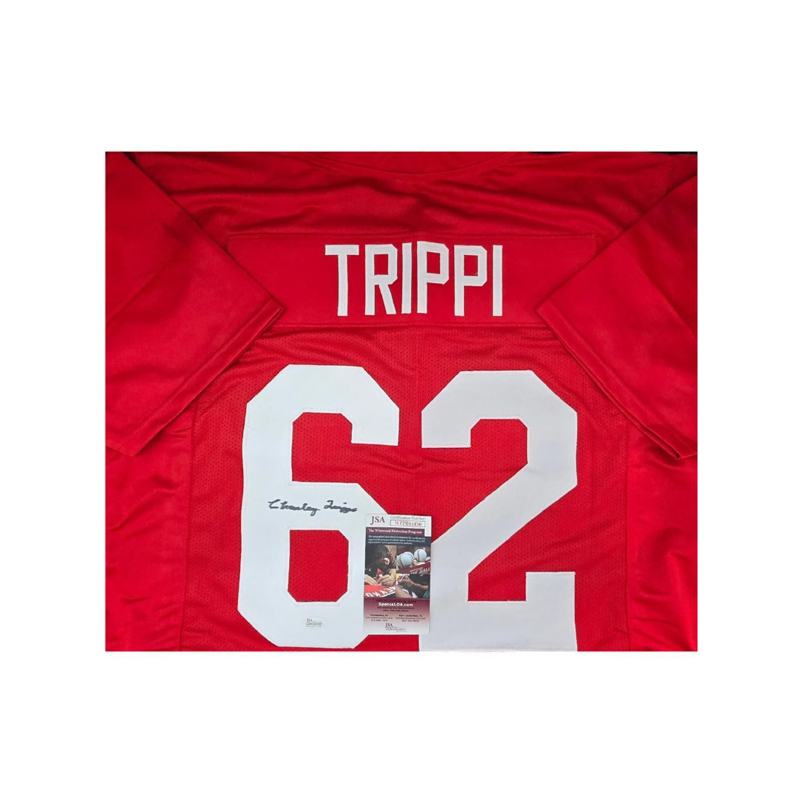 Other Charley Trippi Signed & Inscribed Football Jersey (XL) Size ONE SIZE - 4 Thumbnail