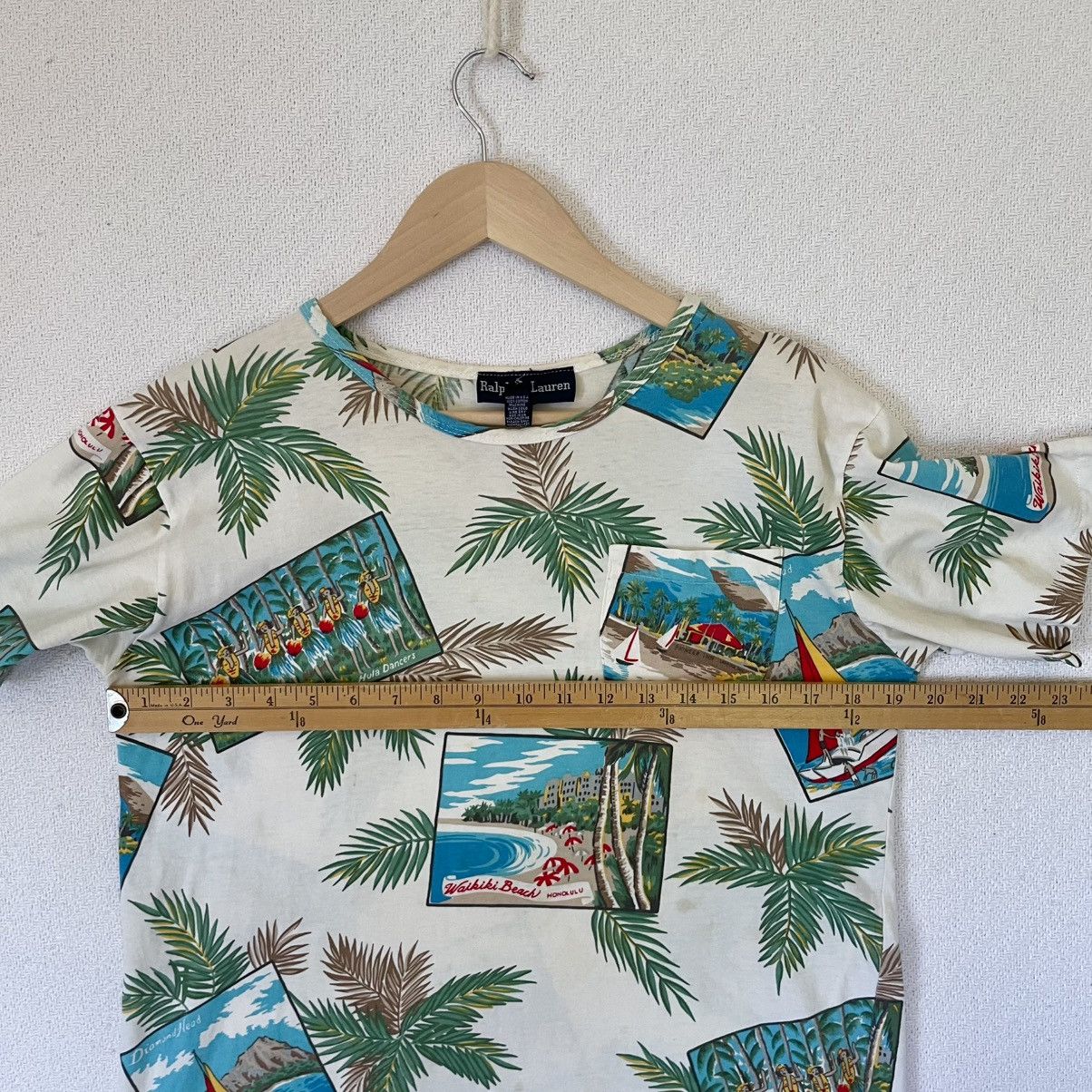 Ralph Lauren Vintage 80s 90s AOP Hawaiian Tropical Postcard Shirt Summer Size US M / EU 48-50 / 2 - 13 Thumbnail