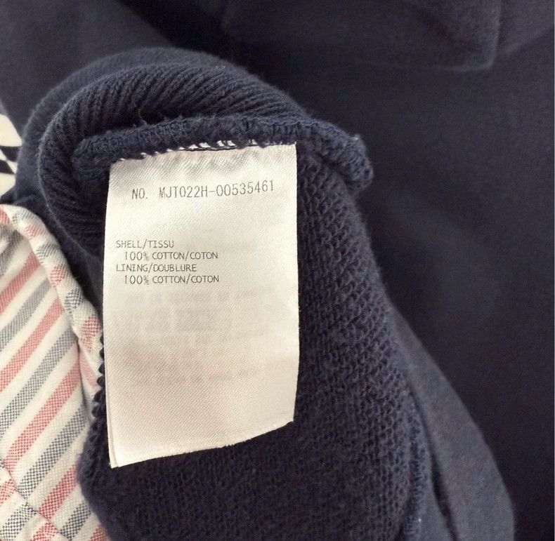 Thom Browne Thom Browne Dark blue four-striped zipper hoodie 2503-Next Size US XL / EU 56 / 4 - 4 Thumbnail