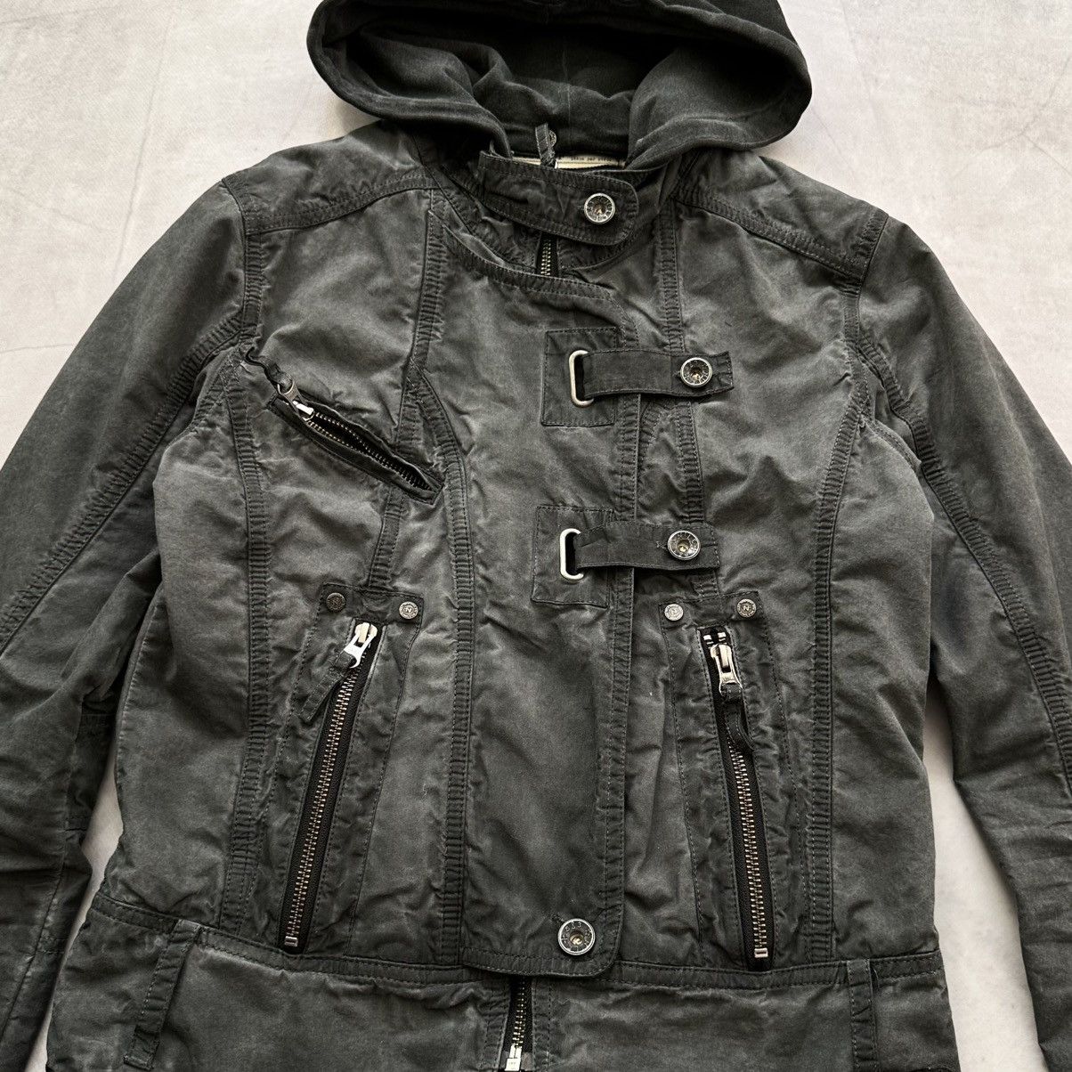 Hysteric Glamour × Undercover Punk Straps Zipper Garment Dyed Multipocket Jacket LGB Style Size XS / US 0-2 / IT 36-38 - 5 Thumbnail