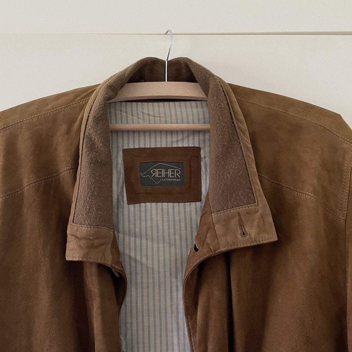 Vintage Brown suede jacket Size US L / EU 52-54 / 3 - 2 Thumbnail