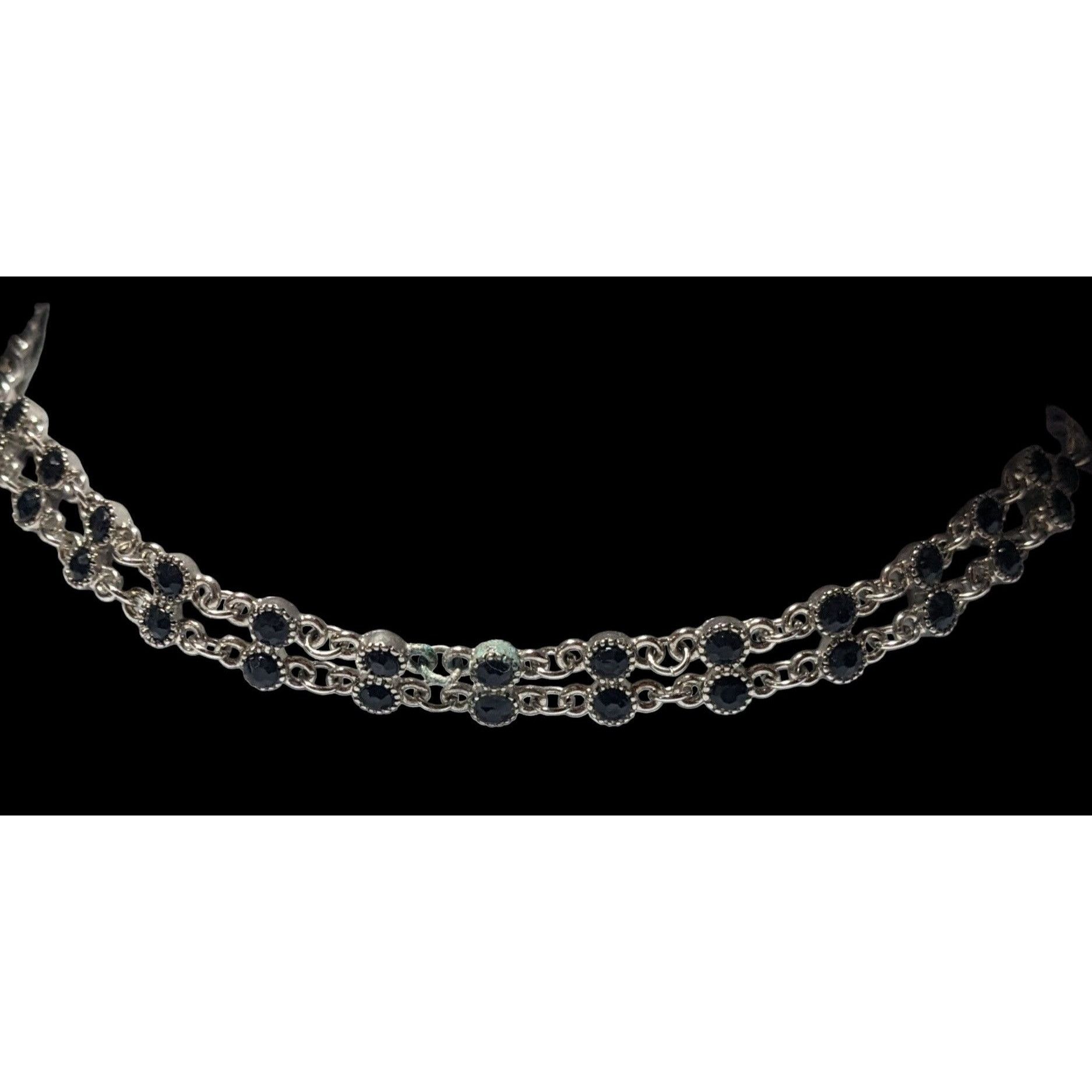 Other Minimalist Gothic Gemmed Chain Choker Necklace Size ONE SIZE - 2 Thumbnail