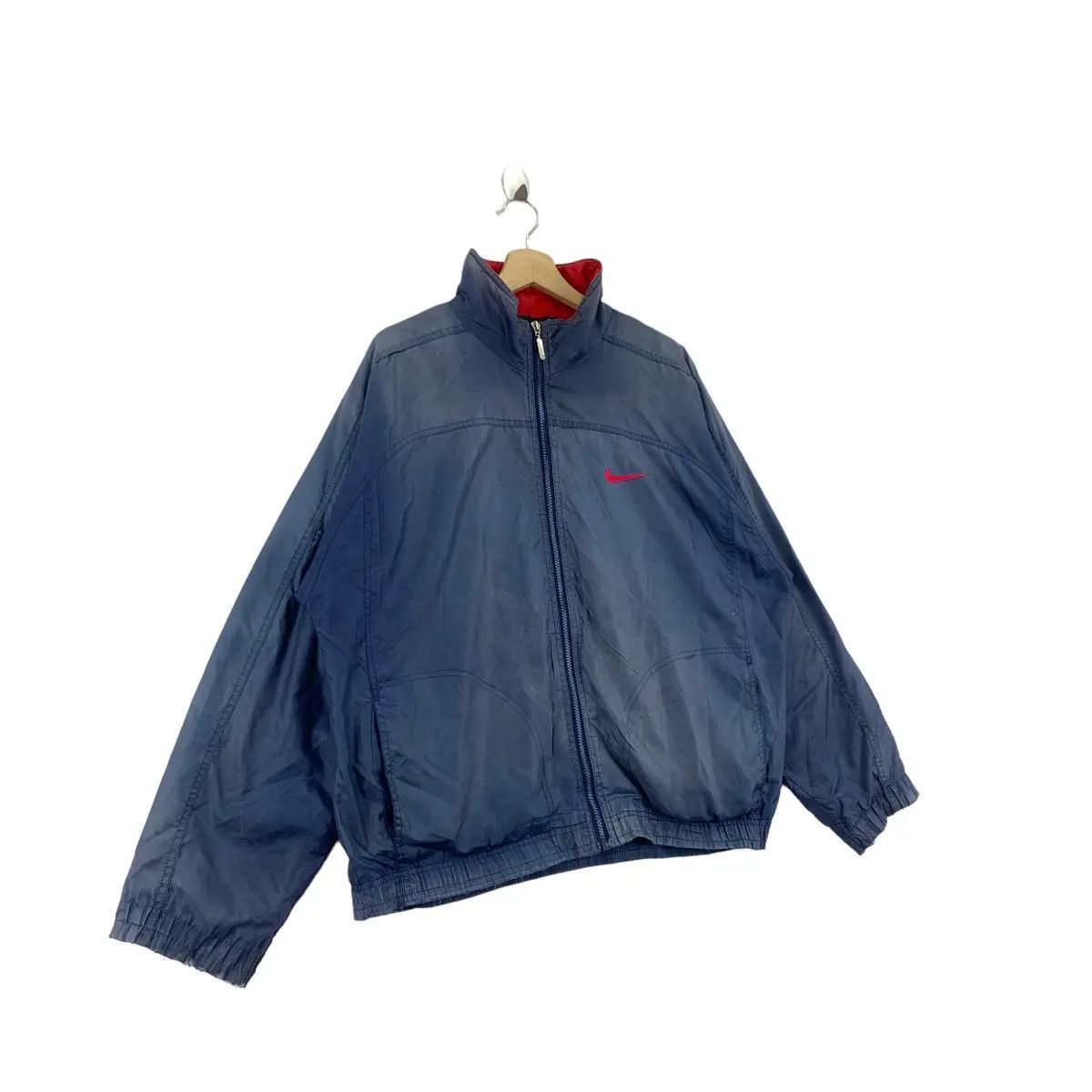 Nike Vintage NIKE USA SWOOSH Center Logo Coach Jacket Varsity Size US L / EU 52-54 / 3 - 3 Thumbnail