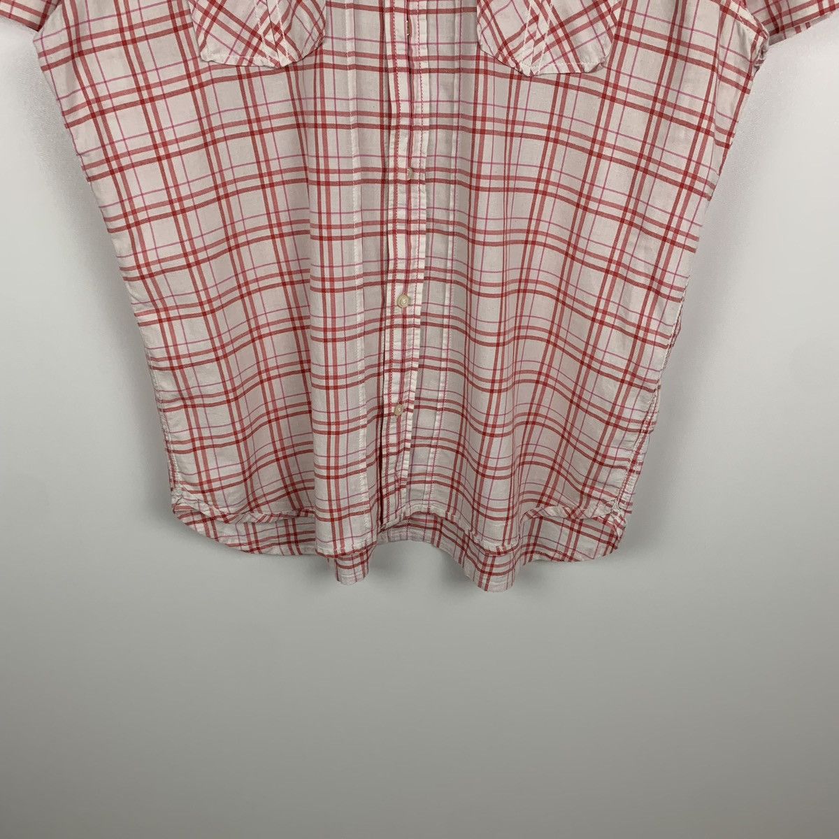 Diesel Vintage Y2K Diesel Avant Garde Plaid Shirt Short Sleeve XL Size US XL / EU 56 / 4 - 3 Thumbnail