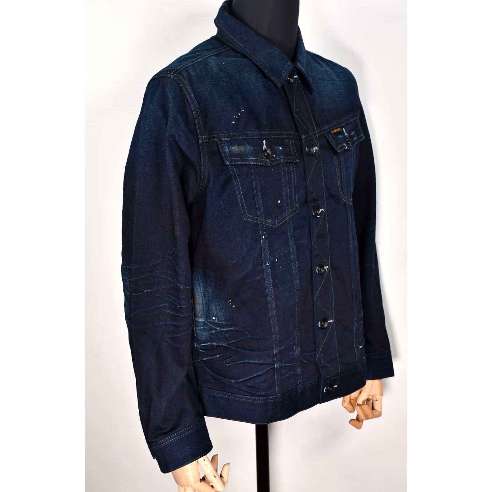 G-Star G-Star Slim Tailor Grit Denim 3D Raw Men's Denim Jacket 2XL Blue Slim 2XL Jacket Mens Denim Size US XXL / EU 58 / 5 - 7 Thumbnail
