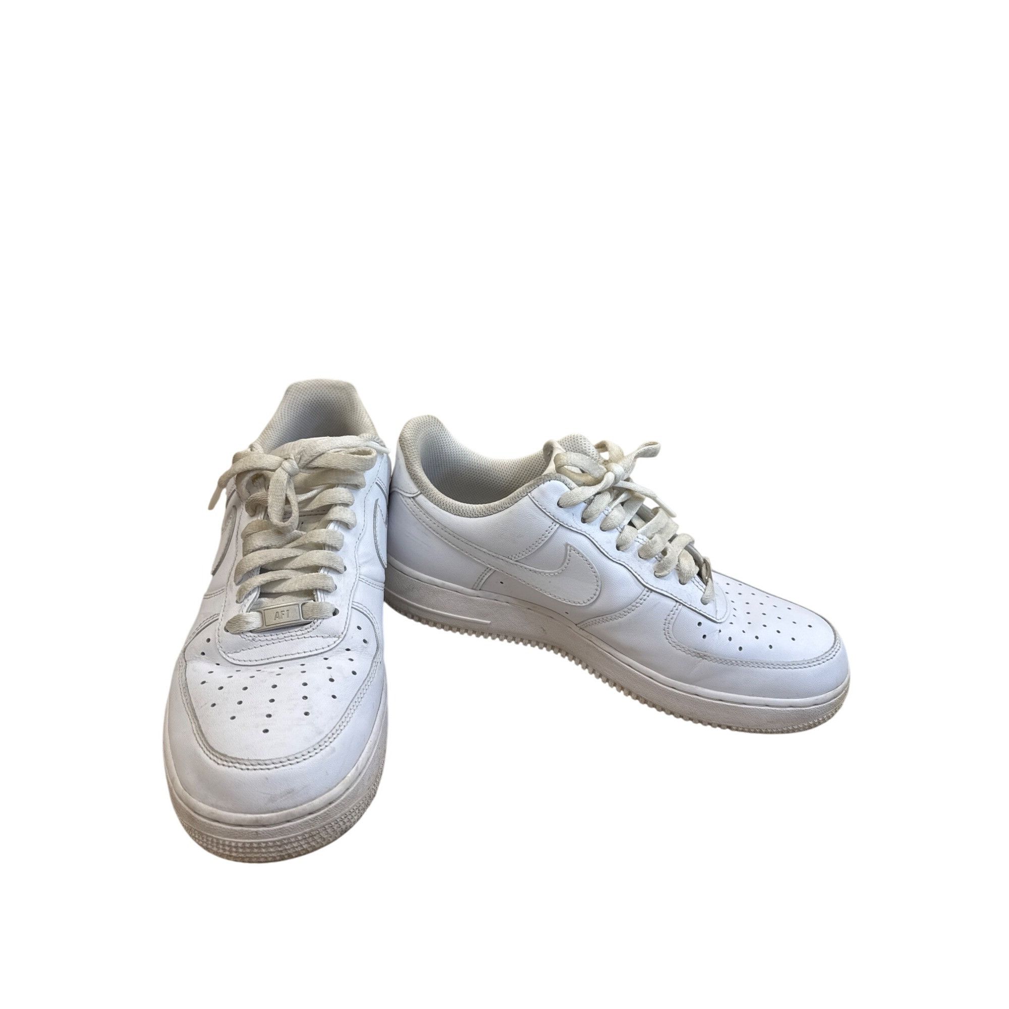 Nike Nike Air Force 1 Mens white leather Low-Top Sneakers shoes S Size US 9 / EU 42 - 1 Thumbnail