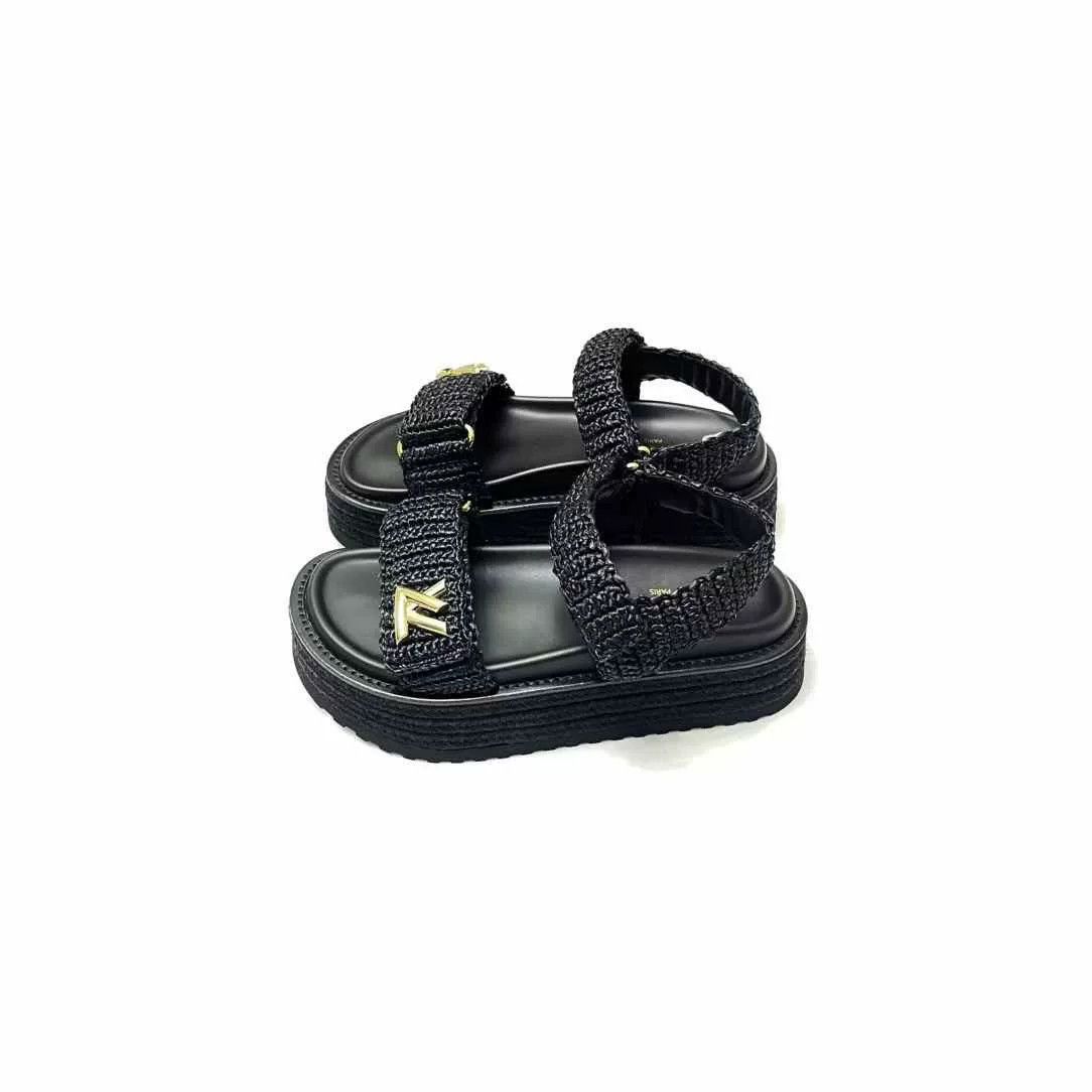 Louis Vuitton Louis Vuitton Raffia Platform Woven Sandals Size US 6 / IT 36 - 1 Thumbnail