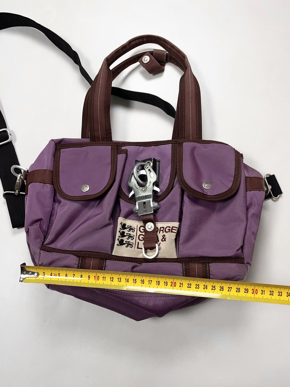 Japanese Brand George Gina & Lucy Six Pack Vintage Purple Carabiner Bag GGL Size ONE SIZE - 13 Thumbnail
