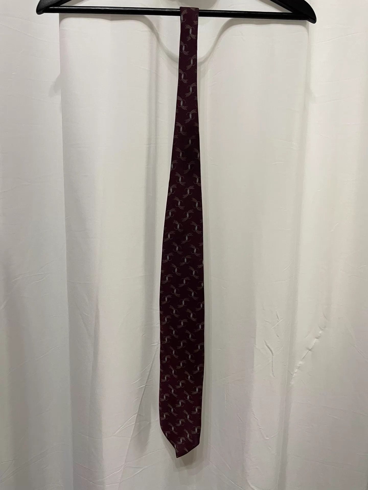 Issey Miyake Red Patterned Necktie Size ONE SIZE - 1 Thumbnail
