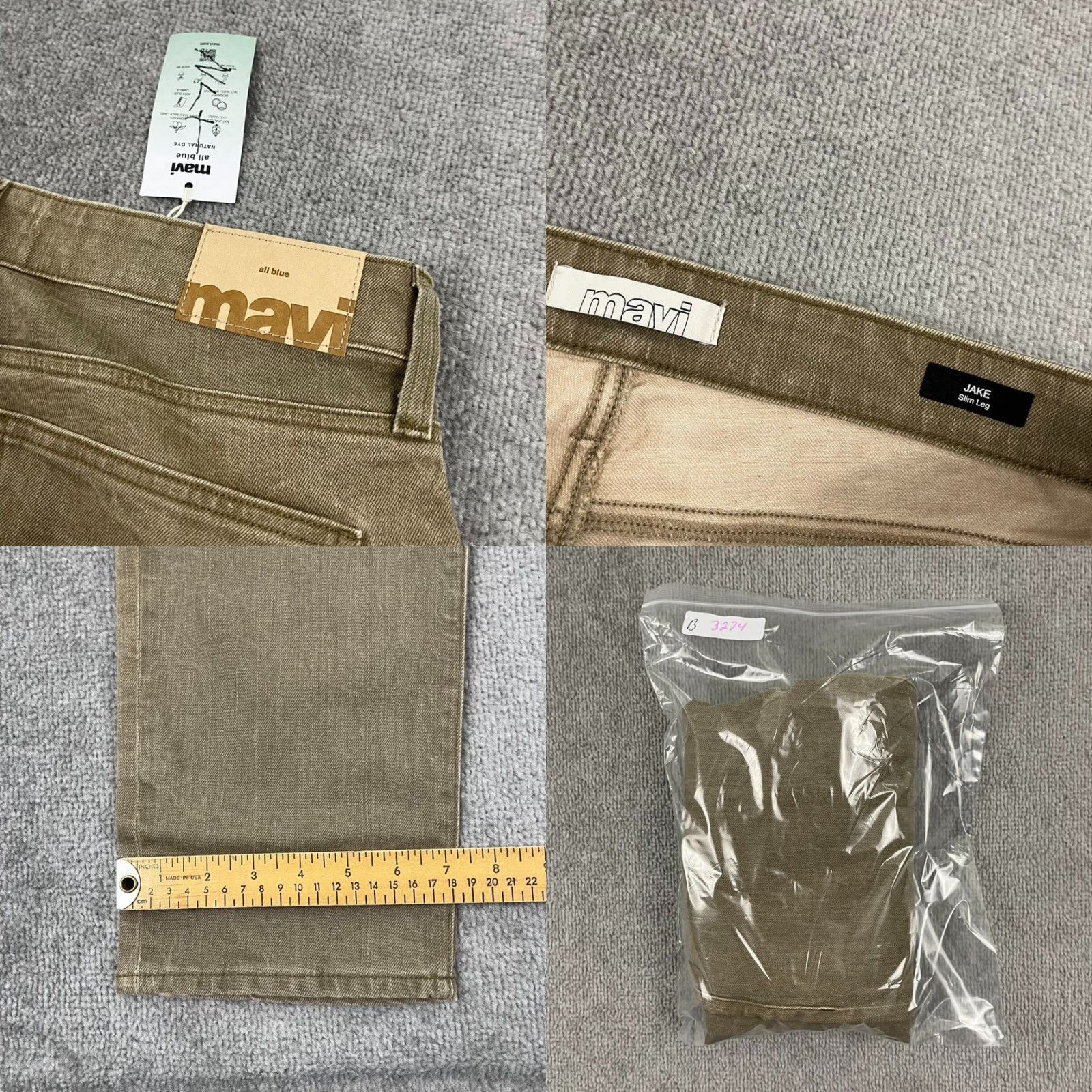 Mavi Mavi Jake Pants Mens 34 x 32 Slim Chino Brown Cotton Casual 5-Pocket Zip Button Mid Rise Mens Size US 34 / EU 50 - 8 Thumbnail