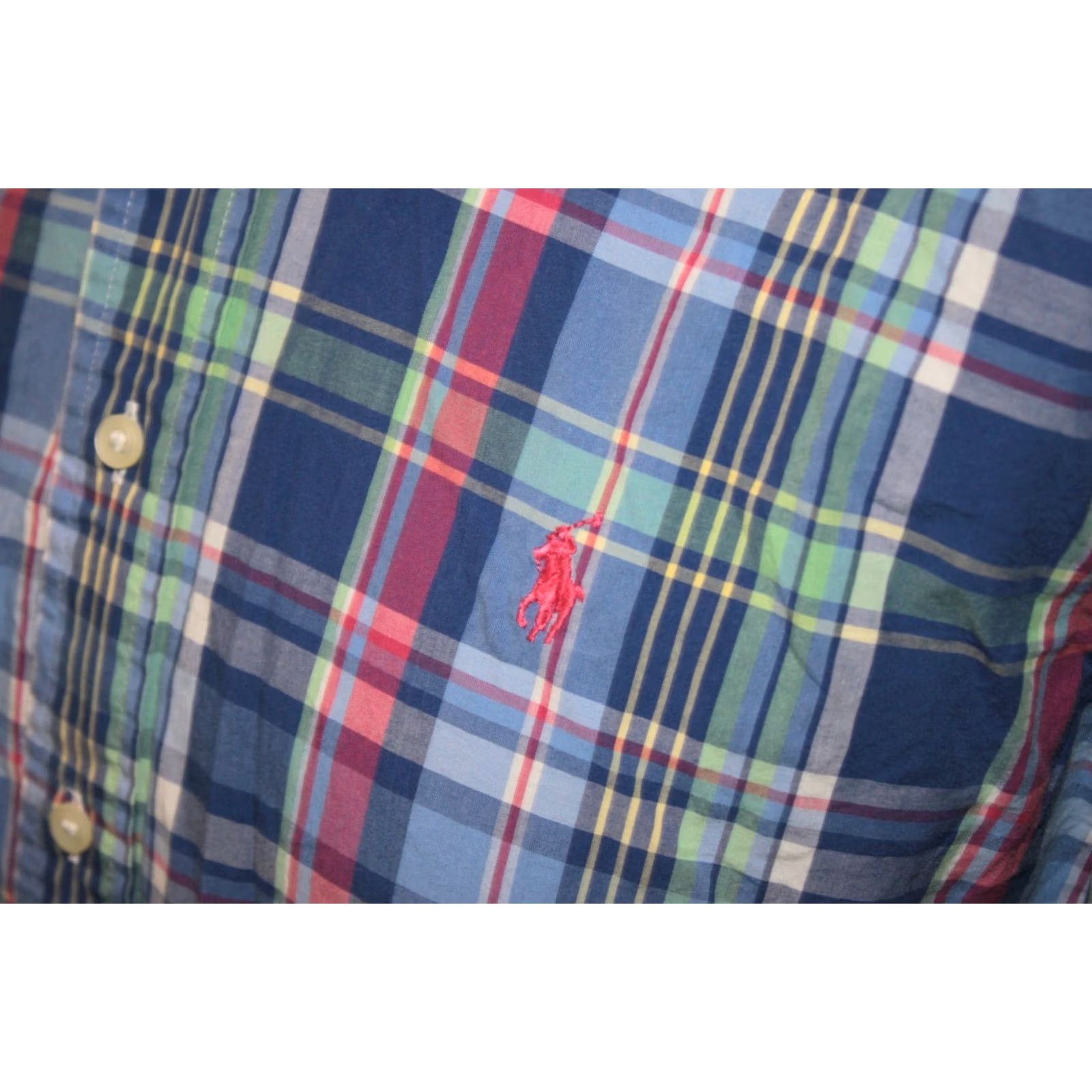 Ralph Lauren Ralph Lauren Polo Shirt Mens Check Cotton Size M Multicoloured Classic Fit Casual Shirt Size US M / EU 48-50 / 2 - 2 Thumbnail