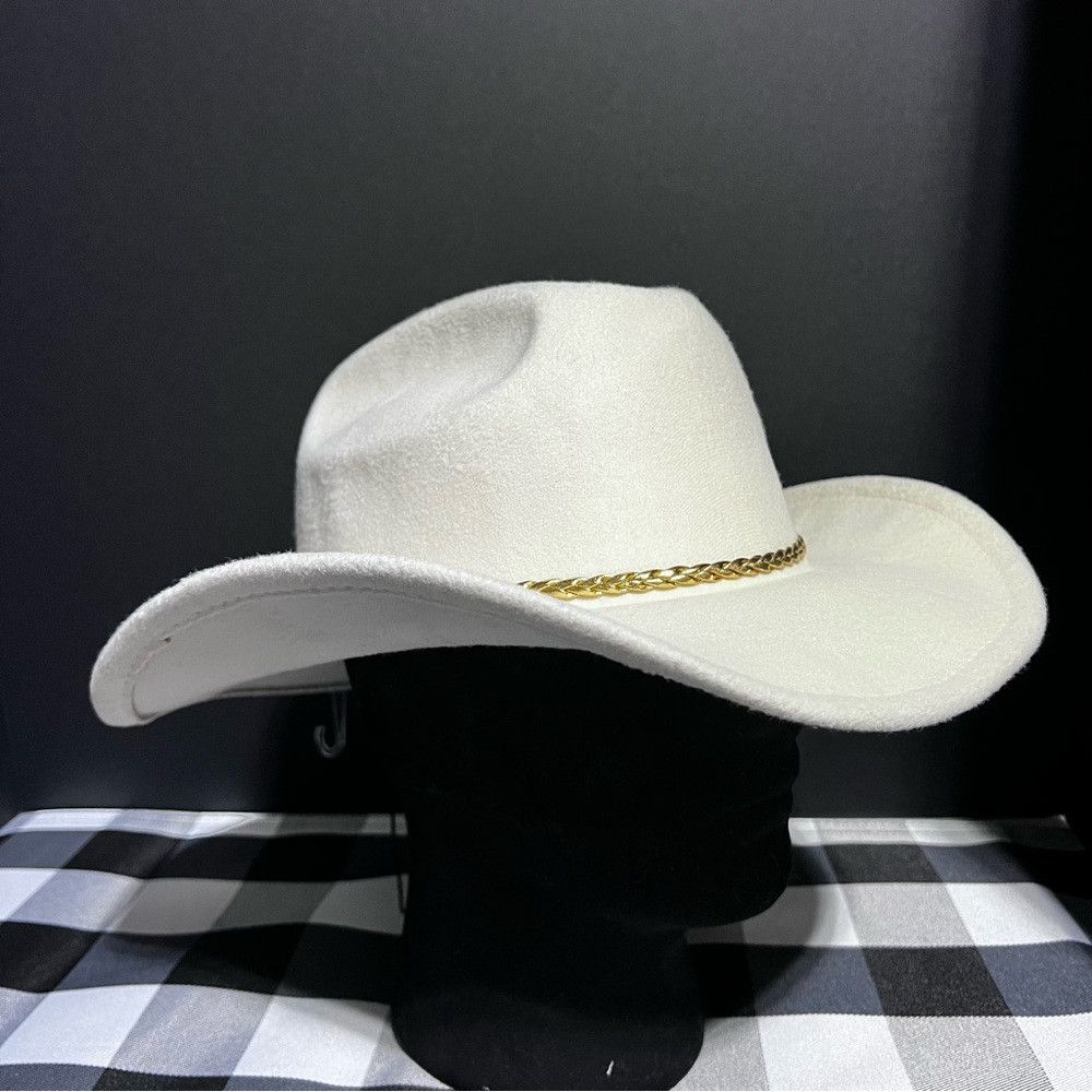 Vince Camuto Vince Camuto Women's White Polyester Cowboy Style Hat With Size ONE SIZE - 8 Thumbnail