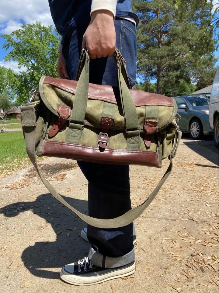 Orvis Vintage Orvis Leather/Canvas Messenger Bag Size ONE SIZE - 2 Thumbnail