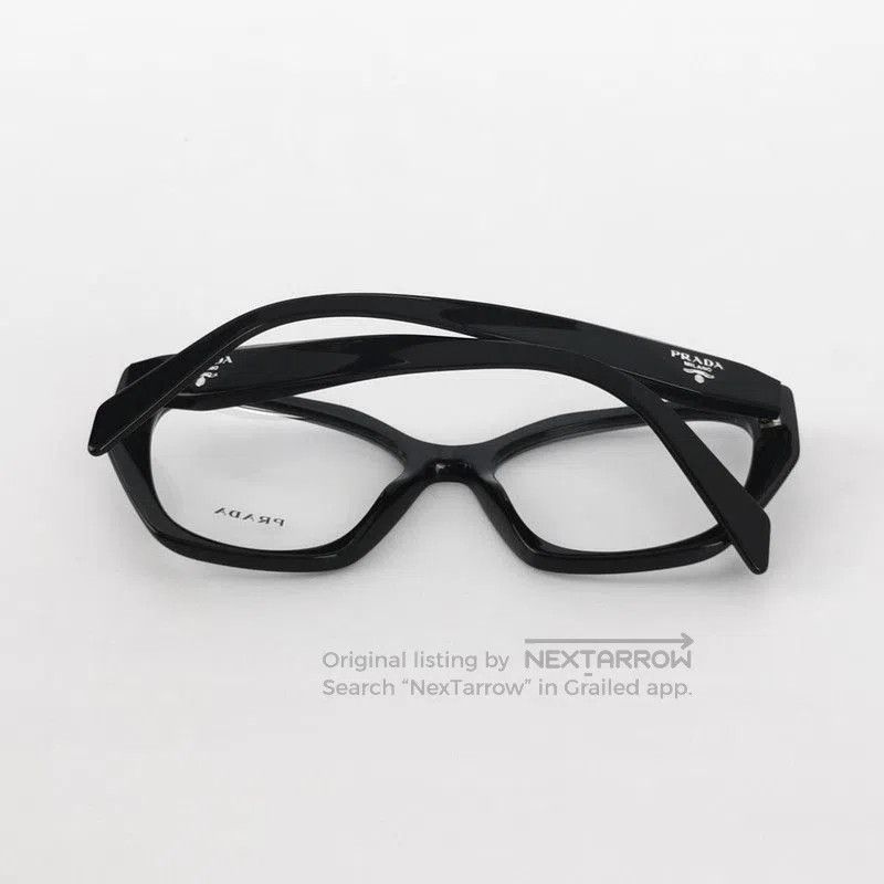 Prada Prada Black Logo Frame Glasses. Size ONE SIZE - 3 Thumbnail