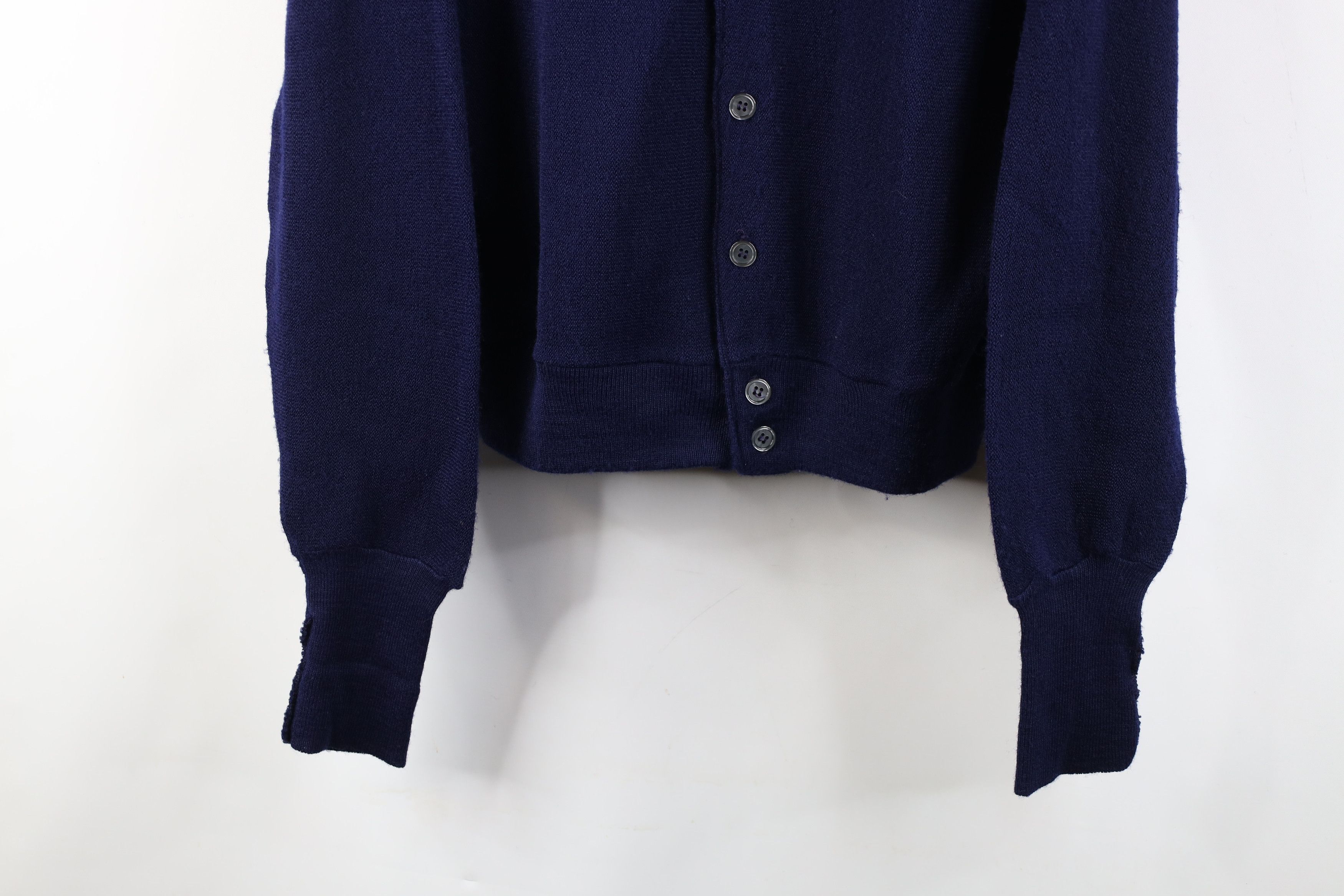 Lacoste Vintage 80s Izod Lacoste Knit Cardigan Sweater Navy Blue USA Size US M / EU 48-50 / 2 - 3 Thumbnail