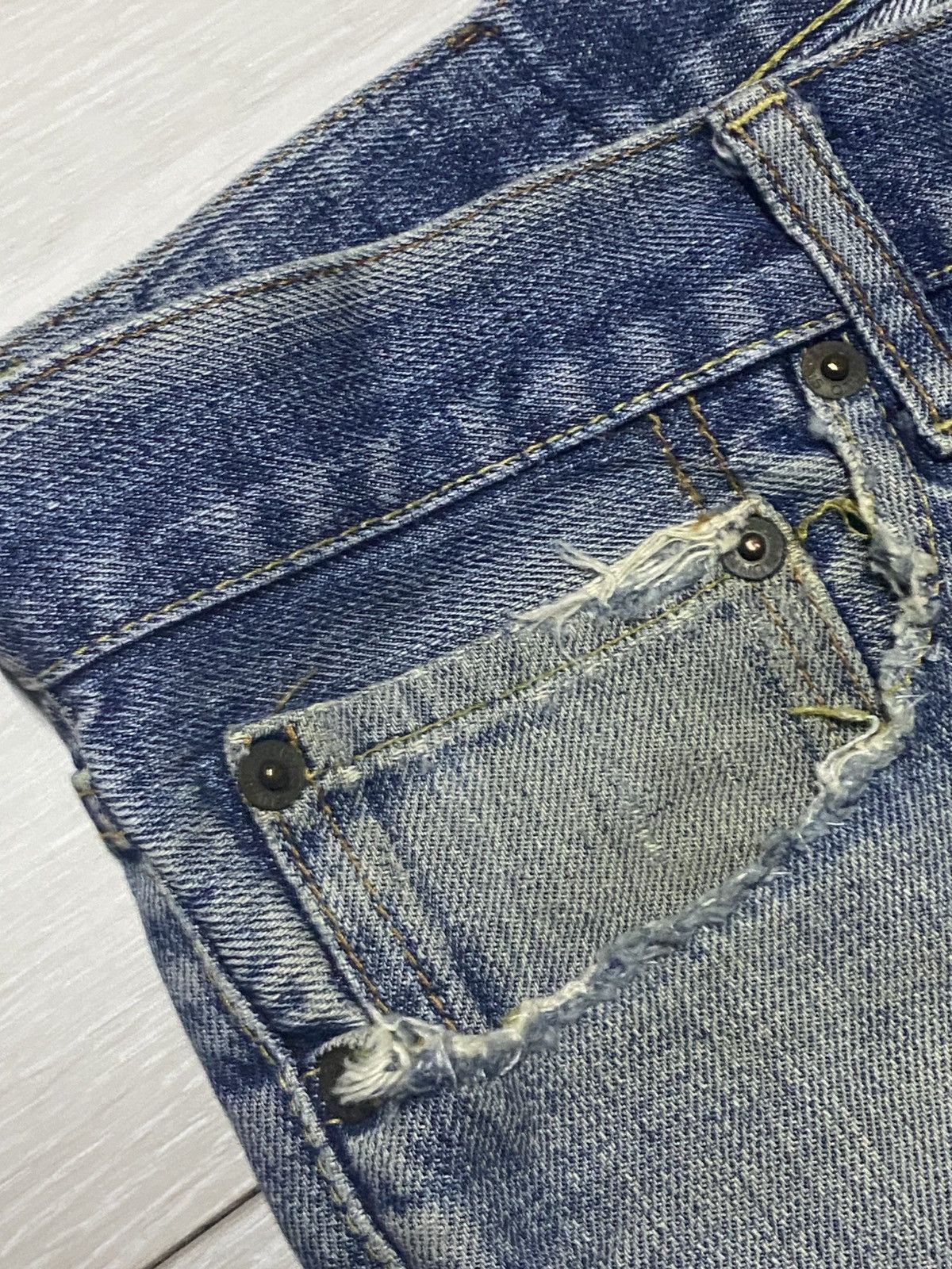 Uniqlo Vintage Japanese Brand Uniqlo S002 Faded Distressed Baggy Size US 36 / EU 52 - 9 Thumbnail