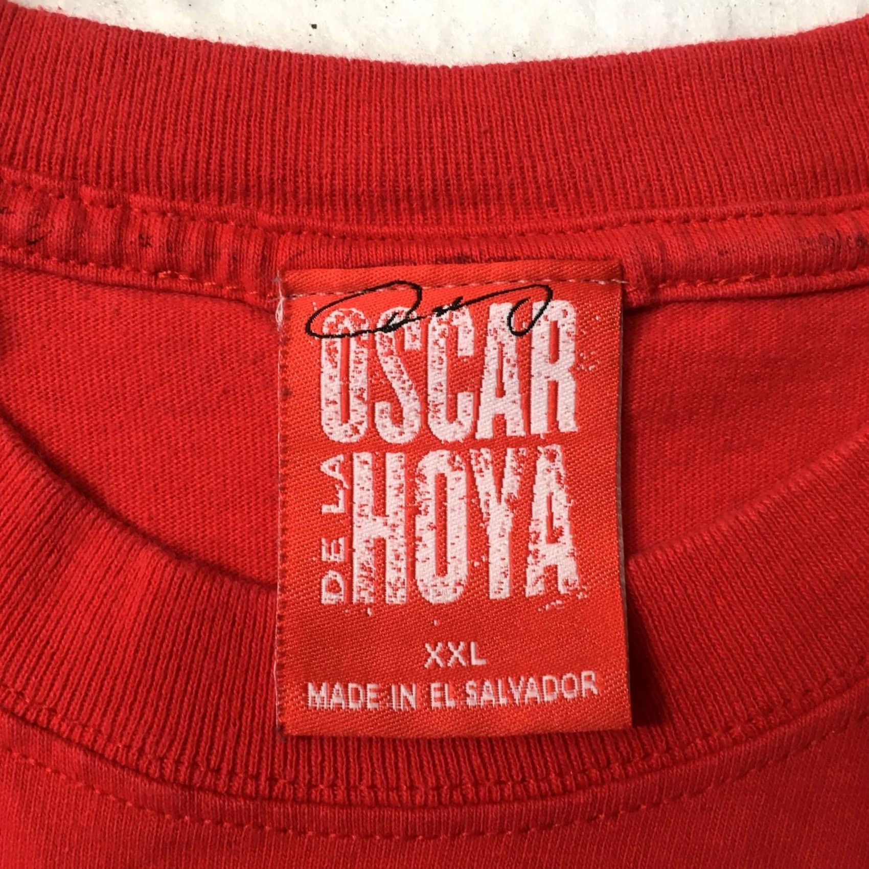 Vintage VTG 1992 De La Hoya Boxing Promo Graphic golden boy signature tee red Size US XXL / EU 58 / 5 - 3 Thumbnail