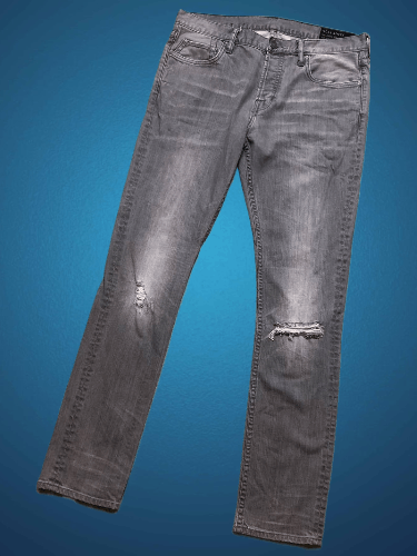 Allsaints Allsaints Gray Jeans Cigarette Fit Y2K Size 33 Size US 33 - 1 Thumbnail
