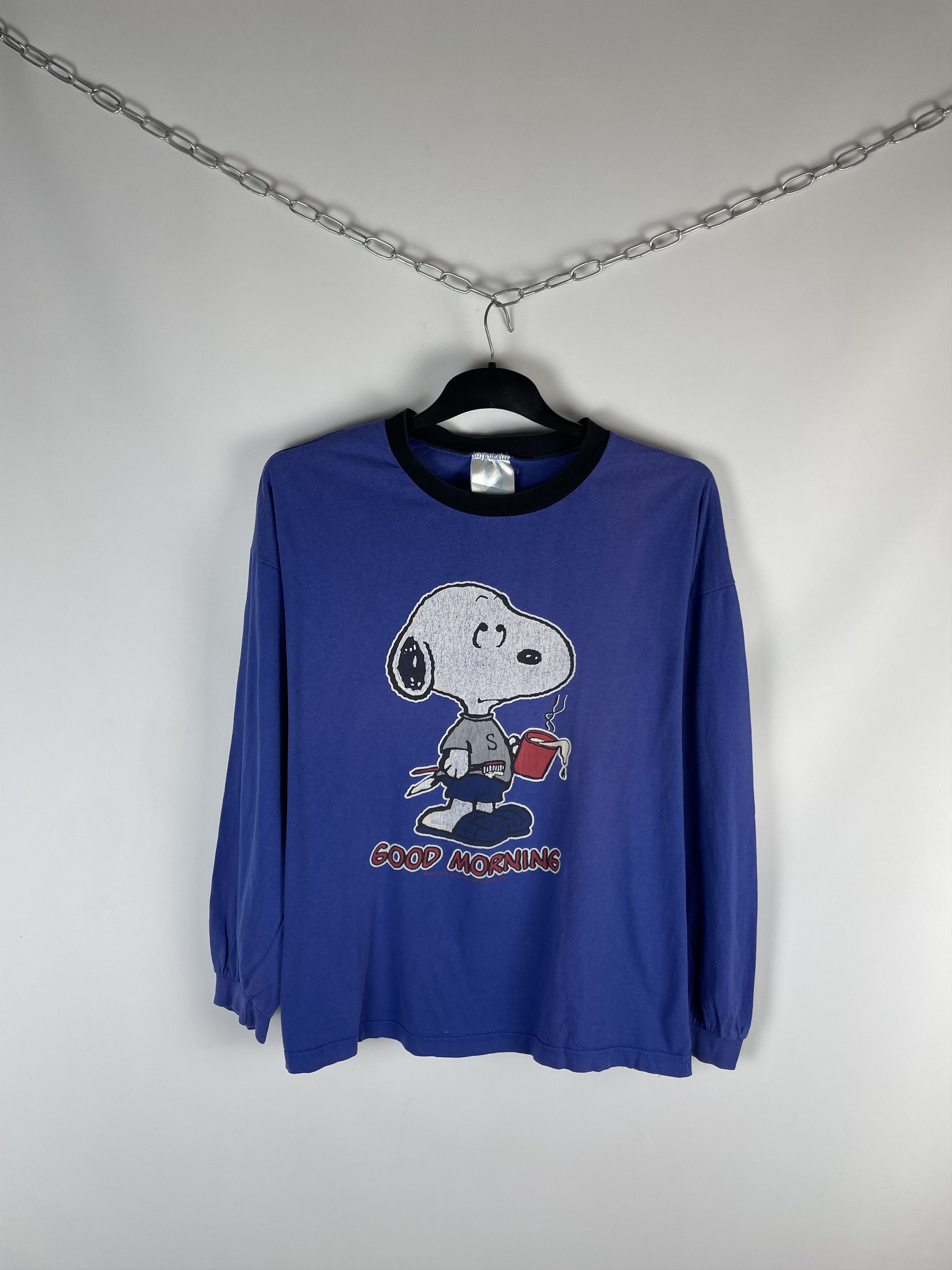 Cartoon Network Snoopy "Good Morning" Longsleeve 90s Size US L / EU 52-54 / 3 - 1 Thumbnail