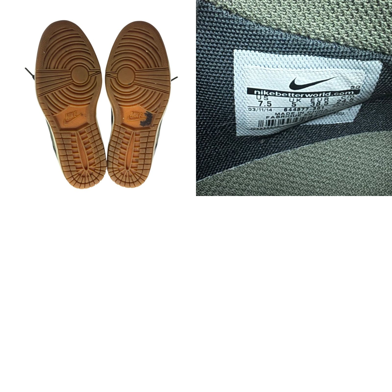 Nike Nike Dunk High Sky Hi Essentials 644877-301 Sneakers Olive Green Womens Size 7.5 Size US 8 / IT 38 - 8 Thumbnail