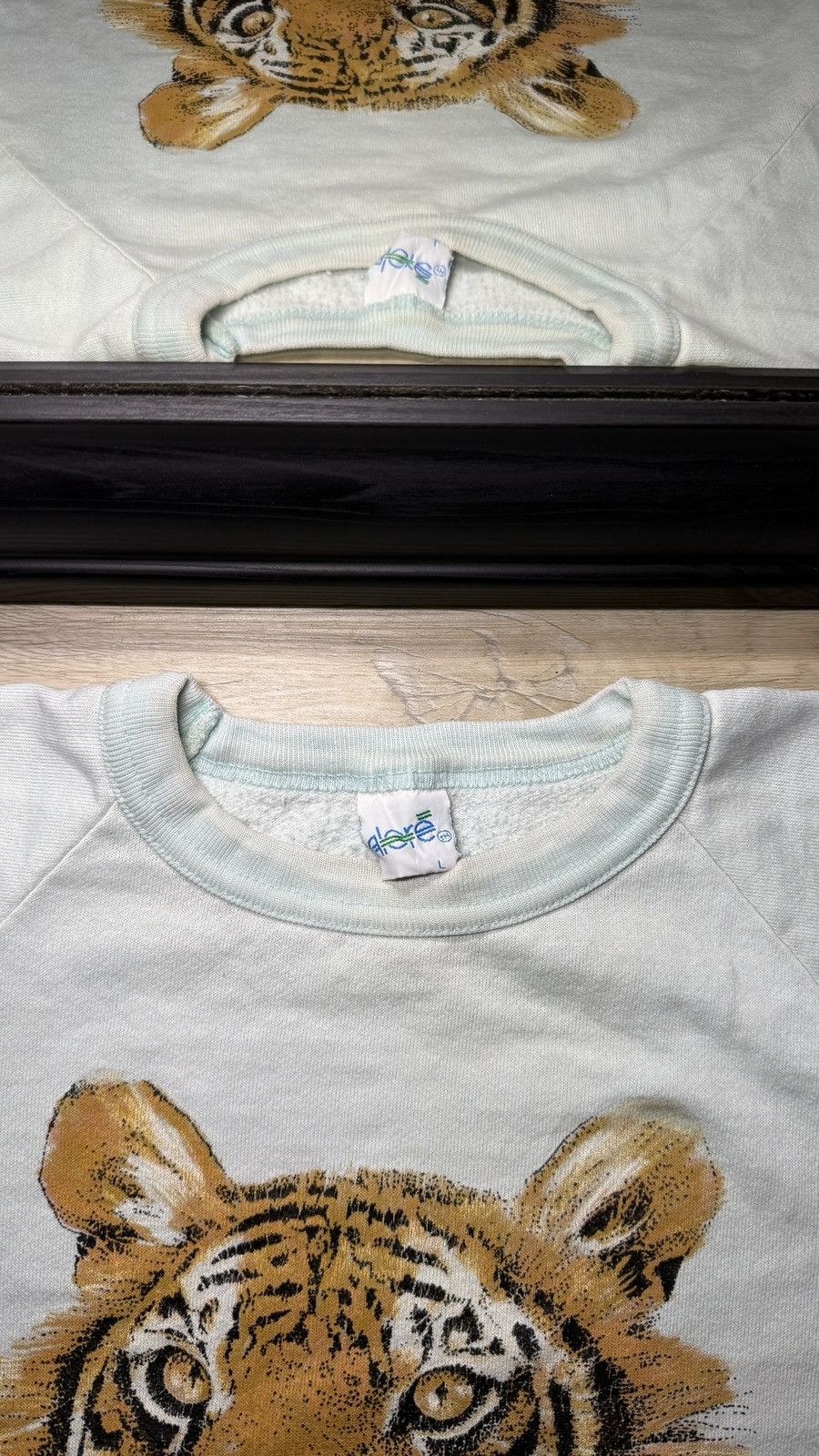 The Mountain Vintage 1980s Tiger Exotic Feline Crewneck Sweatshirt Size L / US 10 / IT 46 - 3 Thumbnail