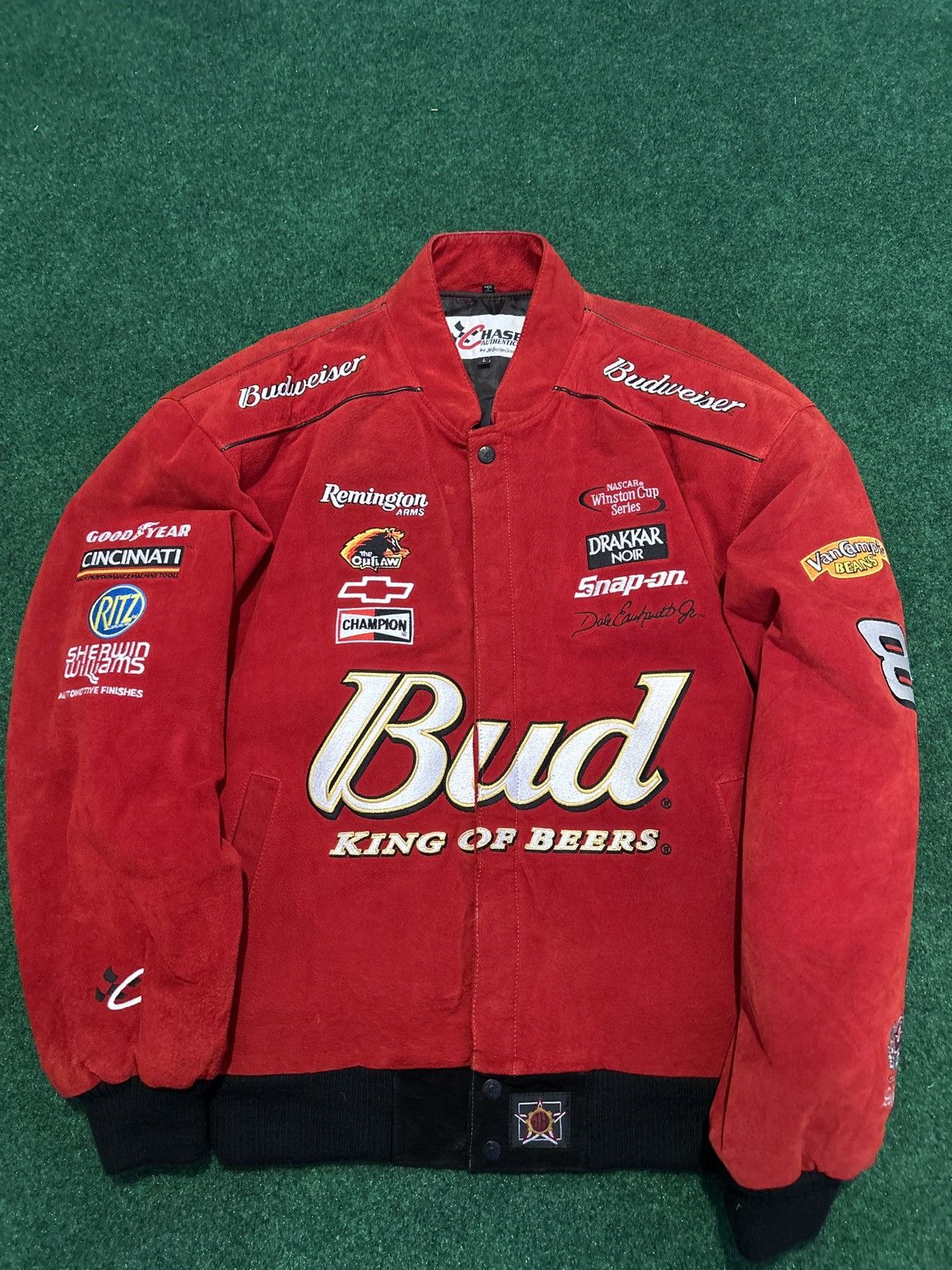 Mens Bud deals Racing NASCAR Suede Coat Earnhardt Jr.