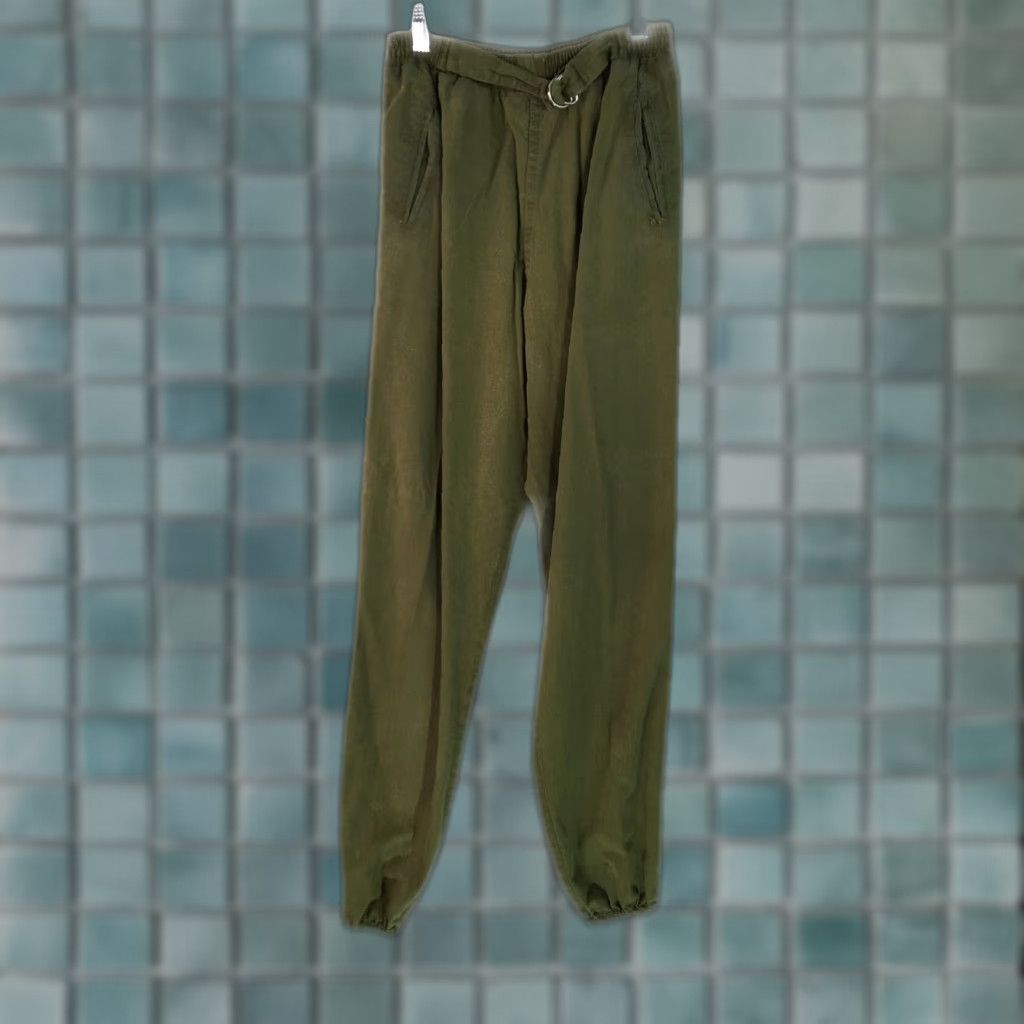 Vintage VINTAGE Smiths Utility Joggers Womens Size 30 Forest Green Casual Elastic Waist High Rise 30X32 Mens Size 30" / US 8 / IT 44 - 1 Thumbnail