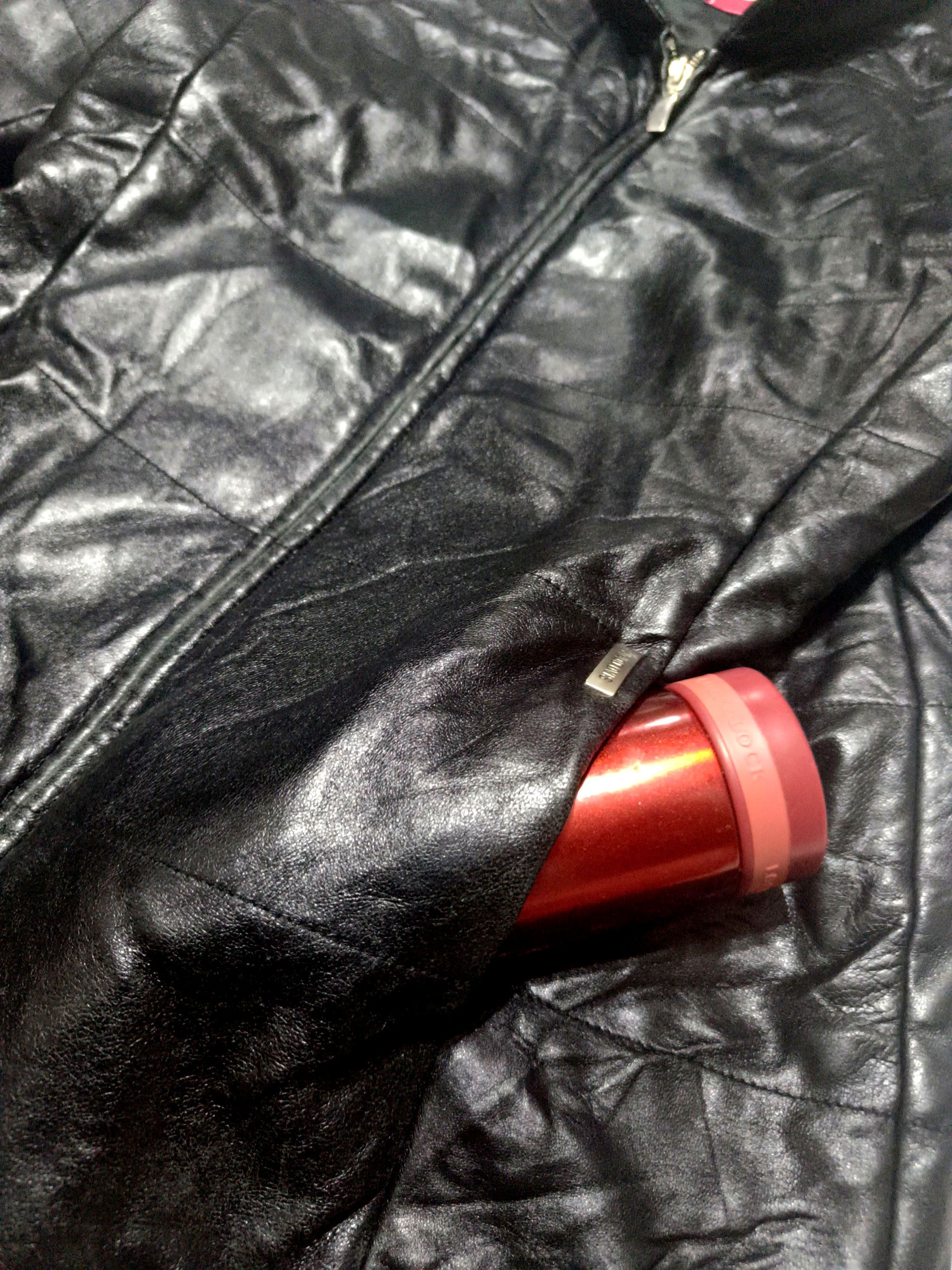 Vintage Vintage Women's JINDO OVIS Black Genuine Leather Coat Jacket Size M / US 6-8 / IT 42-44 - 7 Thumbnail