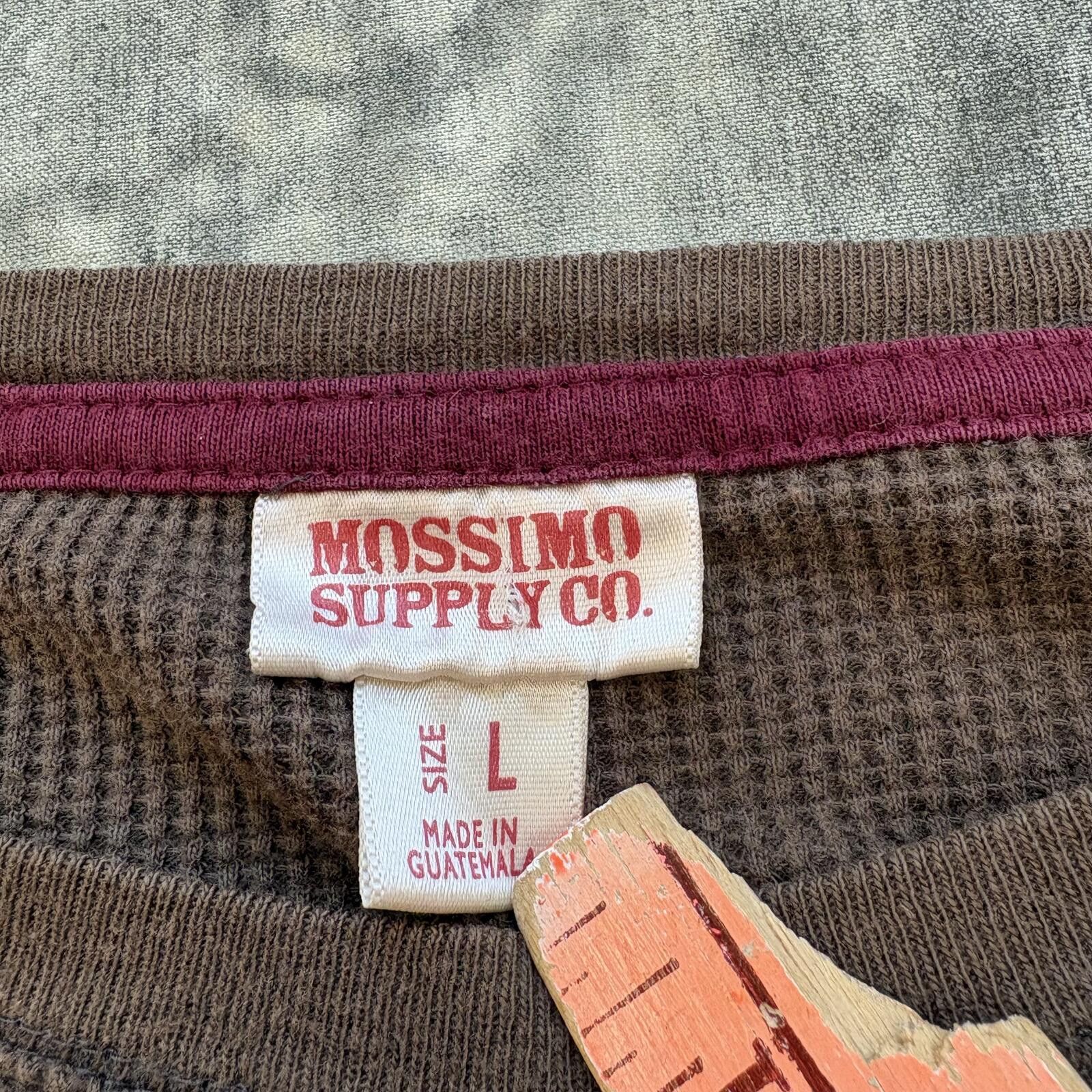 Mossimo Vintage Y2K Mossimo Chocolate Brown Grunge Thermal Shirt Size US L / EU 52-54 / 3 - 2 Thumbnail
