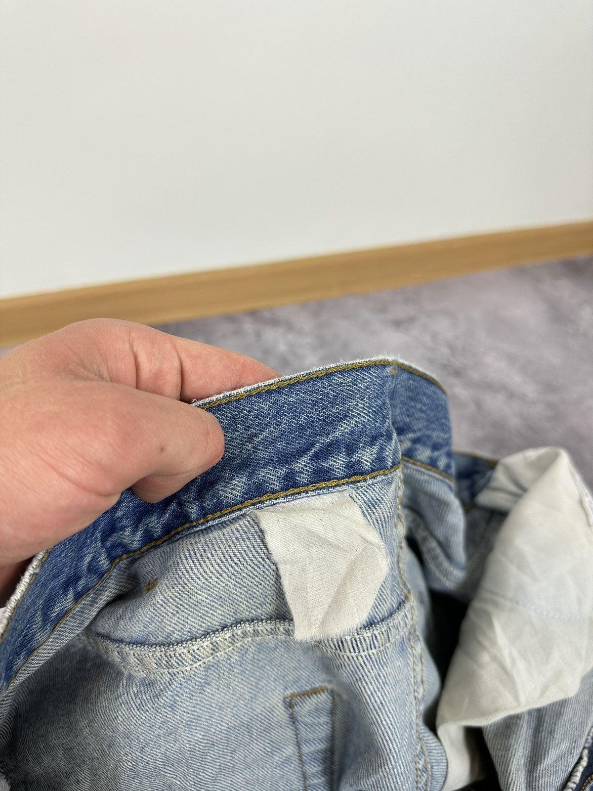 Carhartt Vintage Carhartt Light Blue Distressed Opium USA Work Jeans Size US 34 / EU 50 - 17 Thumbnail