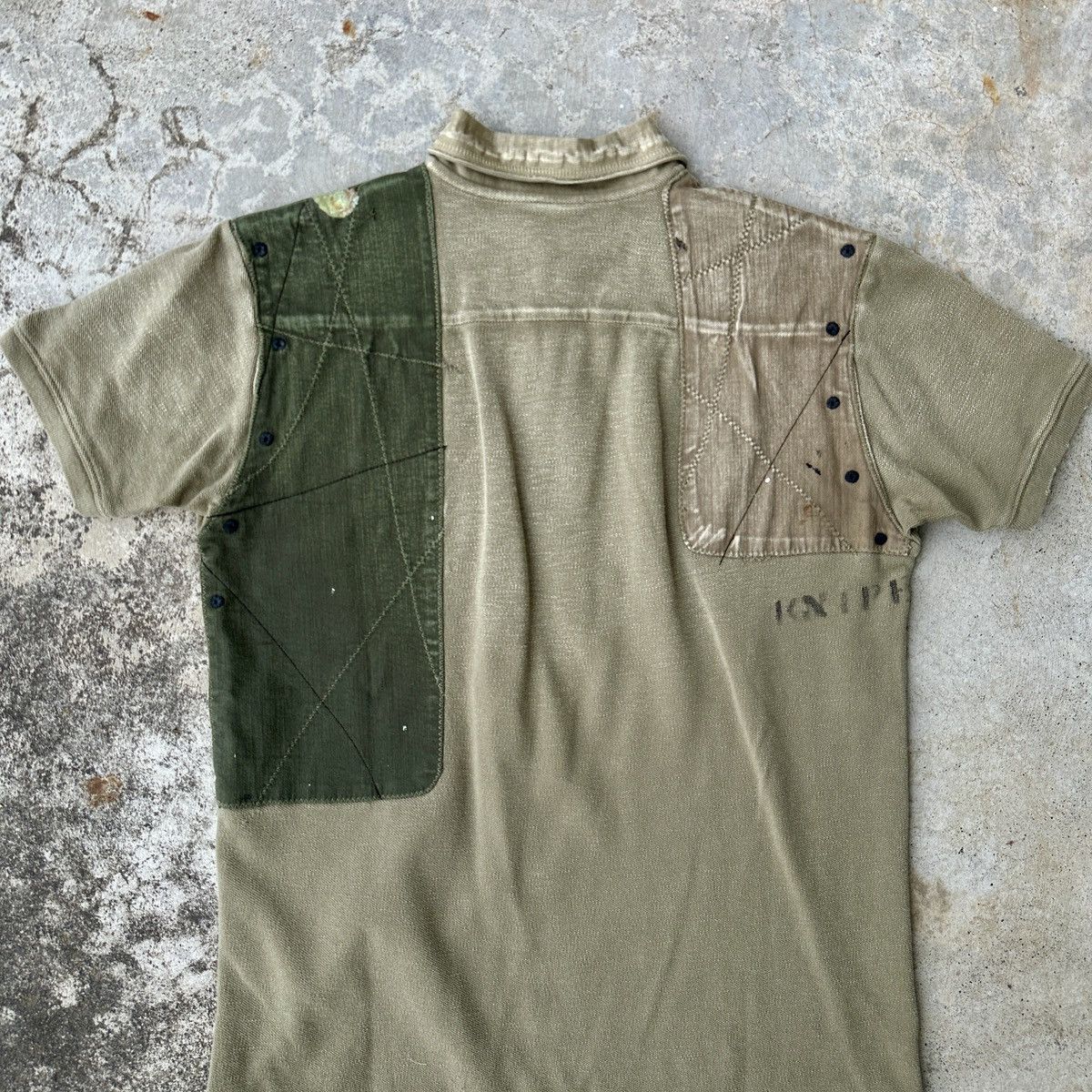 Kountry World War Military Mermaid painting patchwork tee