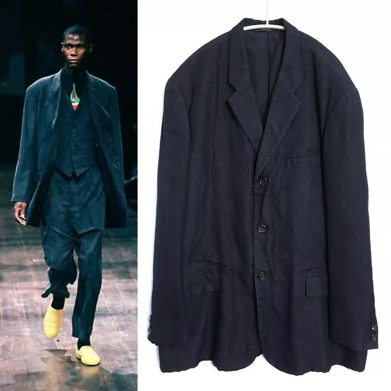 Yohji Yamamoto Yohji Yamamoto 1998ss silky linen silhouette jacket Size US M / EU 48-50 / 2 - 1 Thumbnail