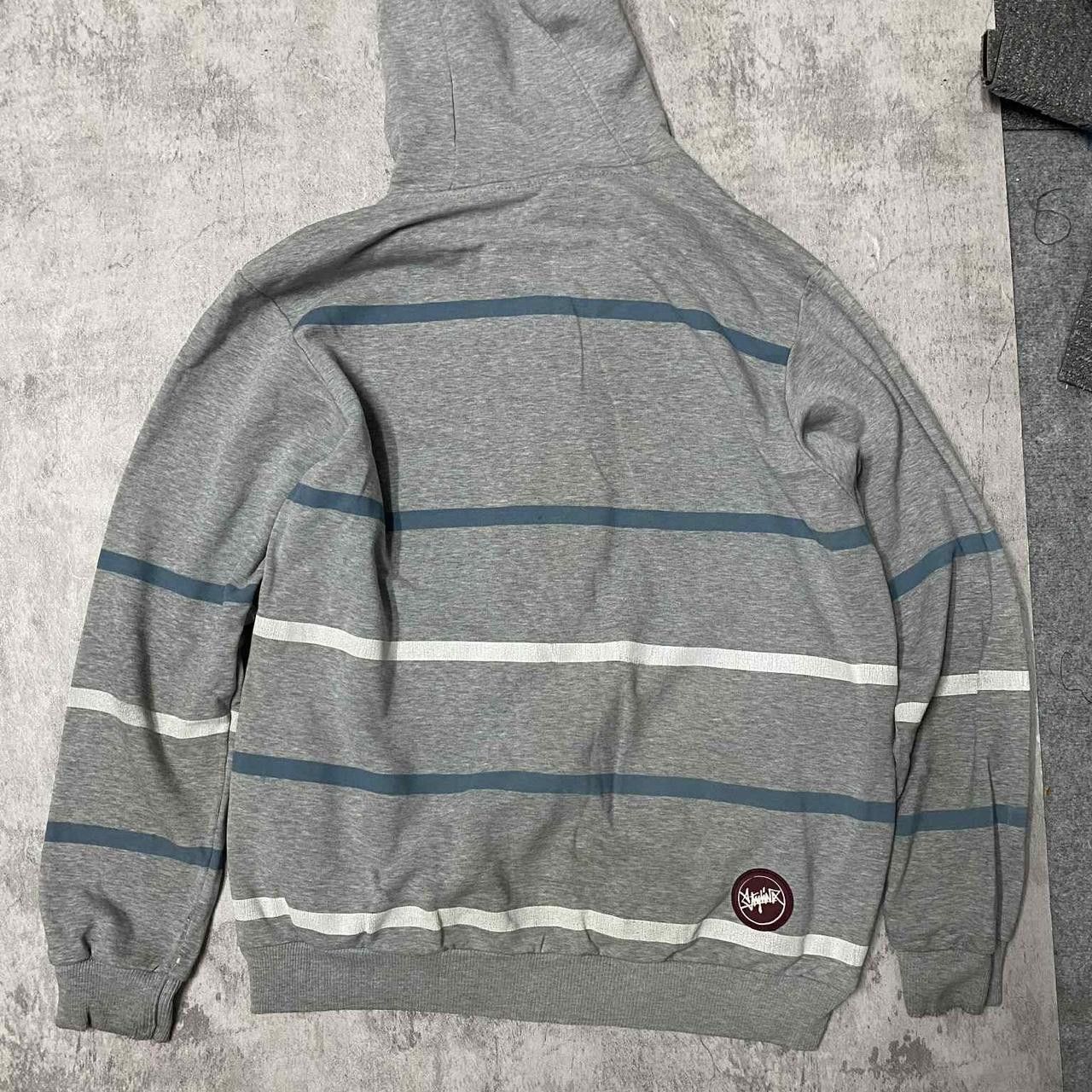 Other Grey and blue striped zip-up hoodie Size US L / EU 52-54 / 3 - 4 Thumbnail