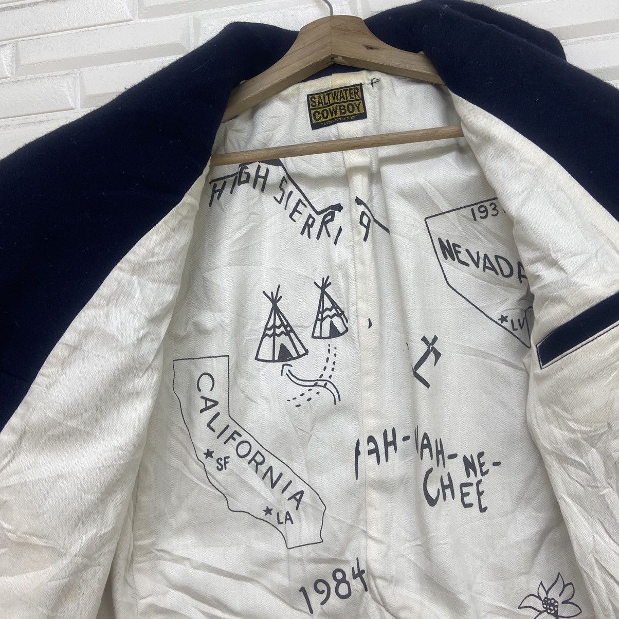 Japanese Brand Saltwater Cowboy Double-breasted Wool Heavy Coat Size M / US 6-8 / IT 42-44 - 8 Thumbnail