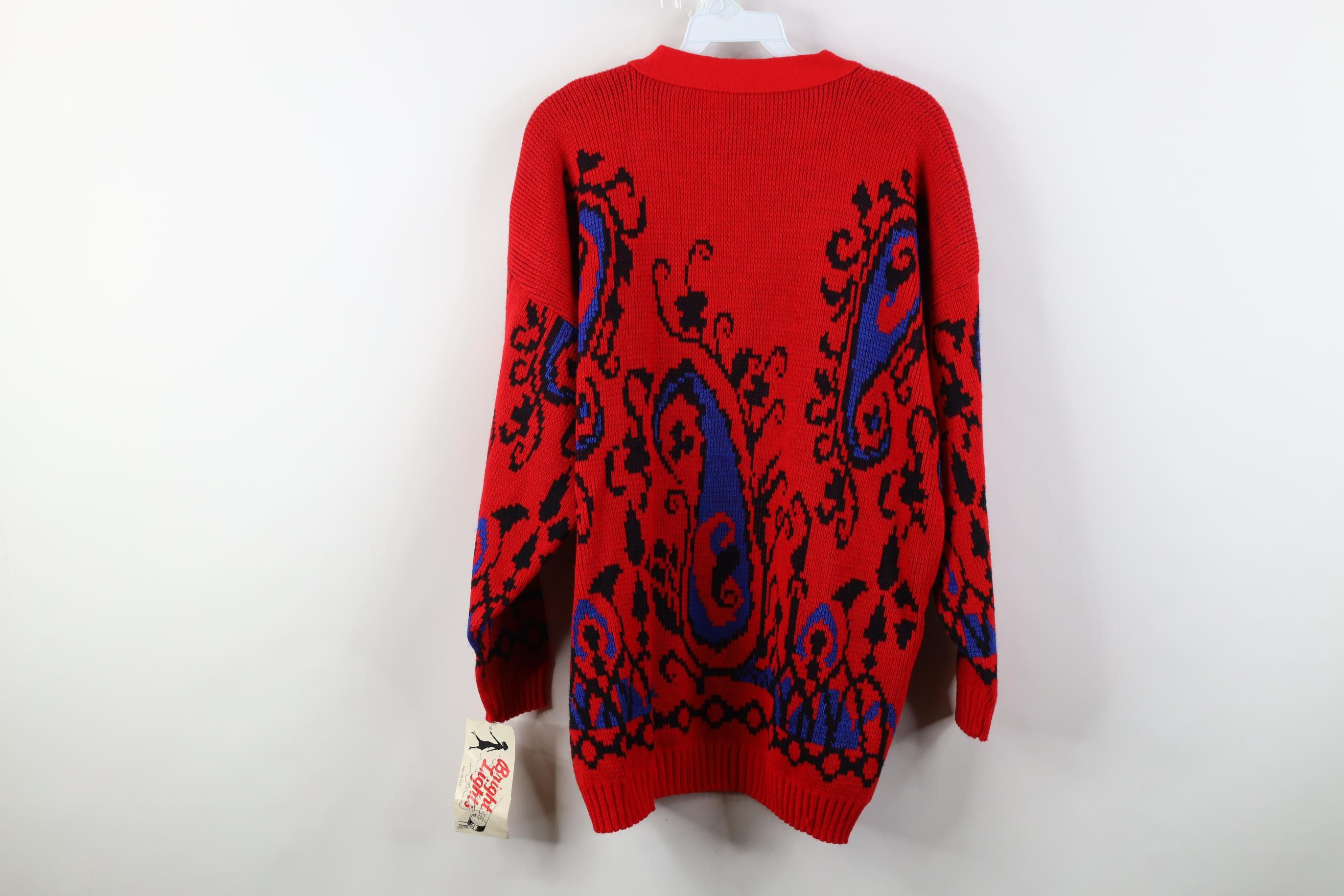 Vintage Deadstock Vintage 90s Streetwear Front Cardigan Sweater USA Size XXL / US 16-18 / IT 52-54 - 12 Thumbnail