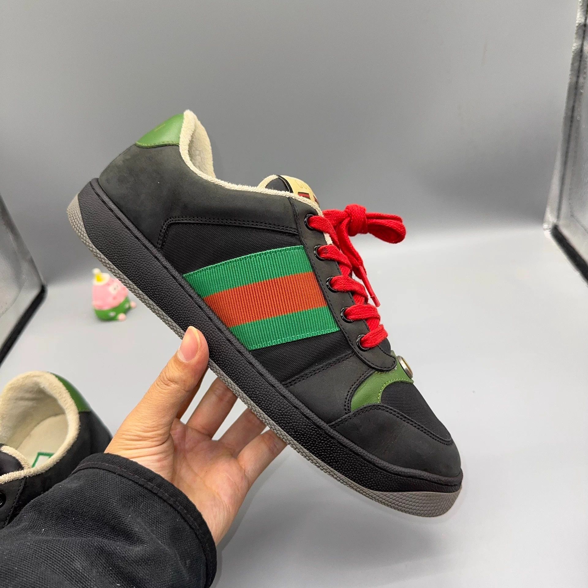 Gucci Gucci Screener GG Enamel Black Sneakers Size US 8 / EU 41 - 5 Thumbnail
