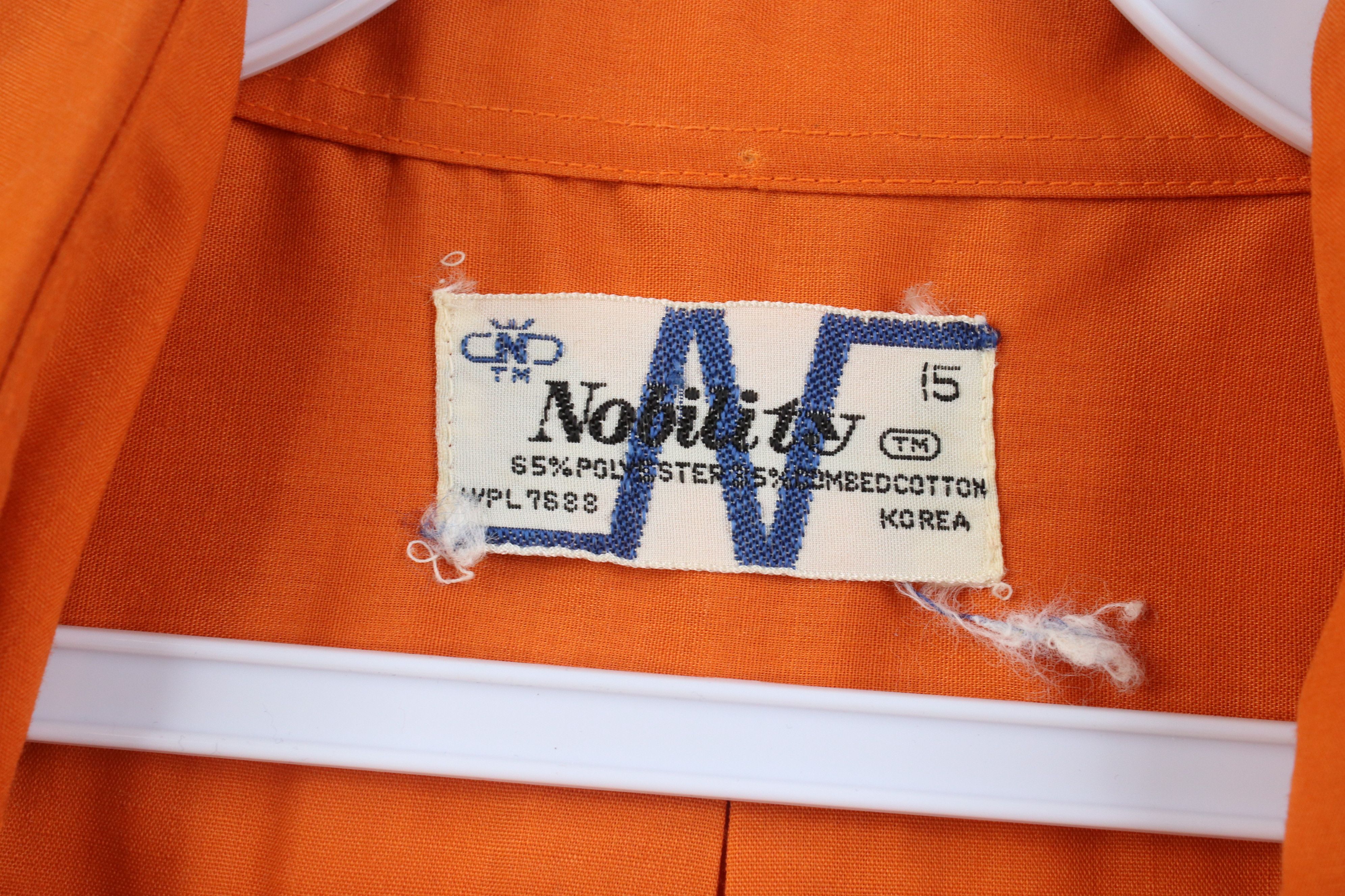 Vintage Vintage 70s Streetwear Short Sleeve Button Shirt Orange Size US M / EU 48-50 / 2 - 10 Thumbnail