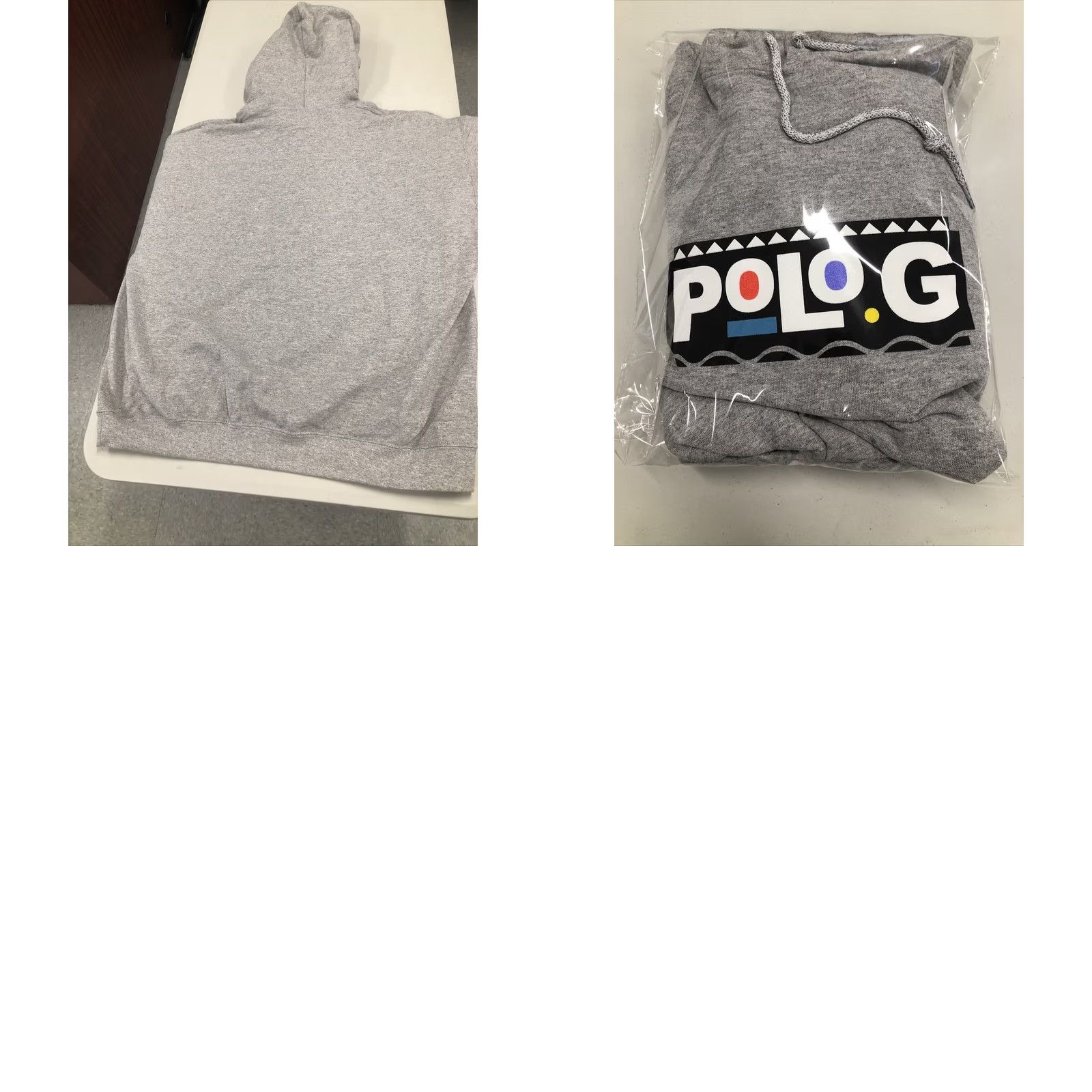 Vintage Polo Hoodie Mens XL Gray Box Logo Crew Neck Hooded Regular Sleeve Pullover Winter Spring Fall Size US XL / EU 56 / 4 - 9 Thumbnail