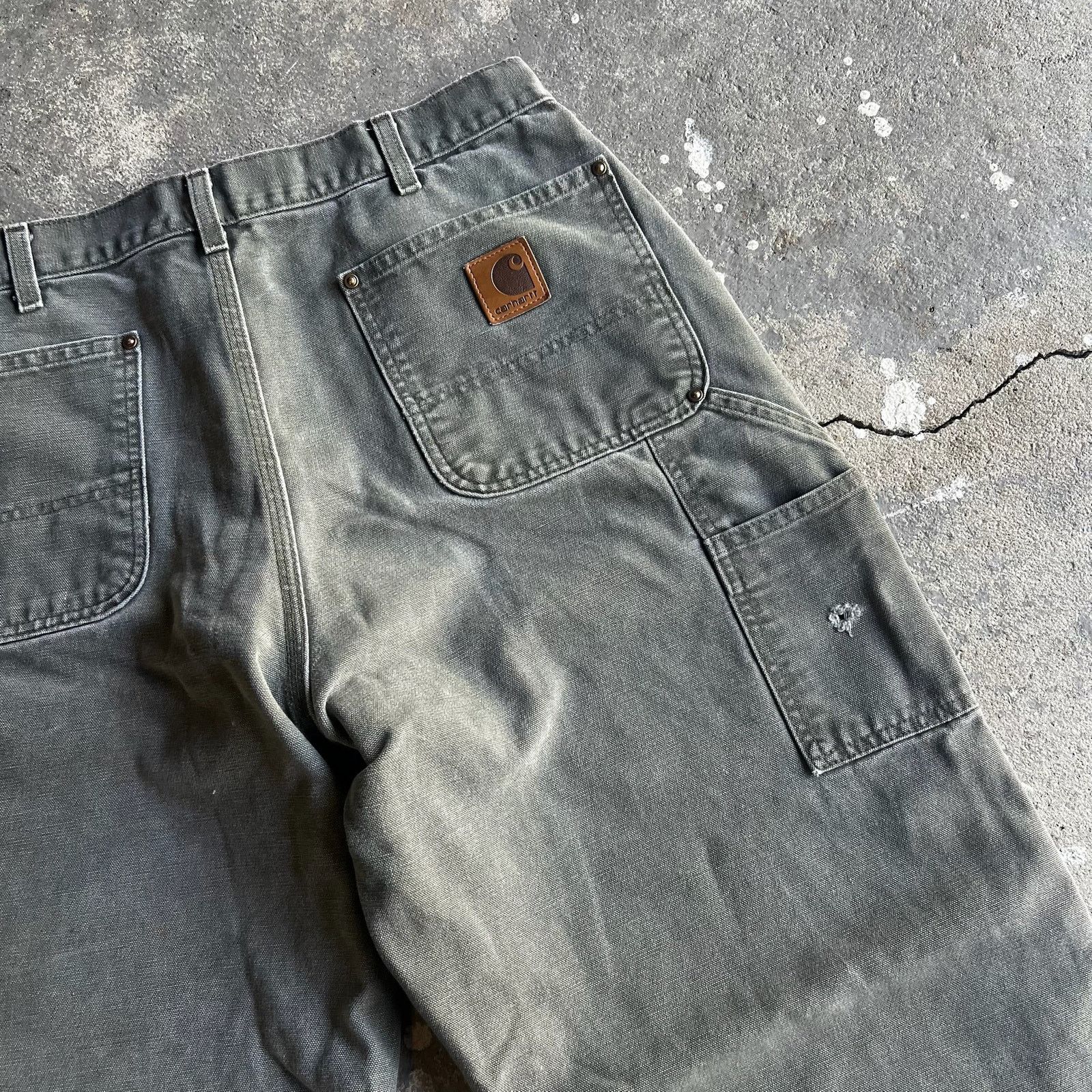 Carhartt × Vintage Carhartt green double knee work wear carpenter pants Size US 34 / EU 50 - 6 Thumbnail