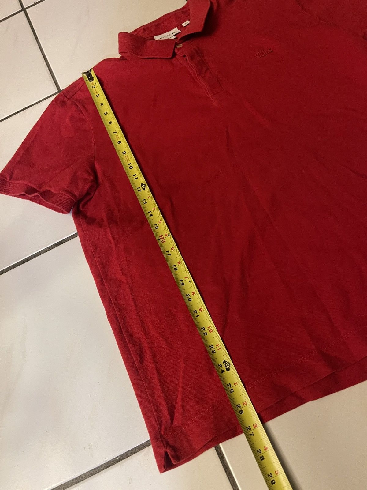 Lacoste Lacoste Shirt Men 7 2XL XXL Red Polo Regular Fit Crocodile Size US XXL / EU 58 / 5 - 4 Thumbnail