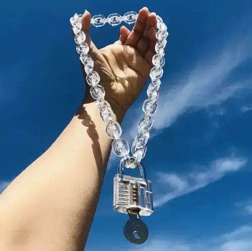 Other Acrylic Chain Lock Pendant Necklace Size ONE SIZE - 2 Thumbnail